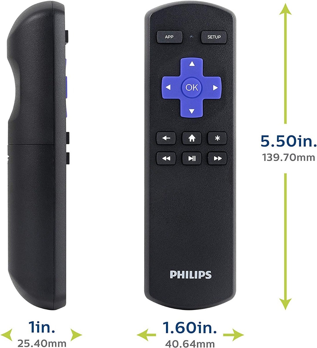 Philips Roku Replacement Remote, Black