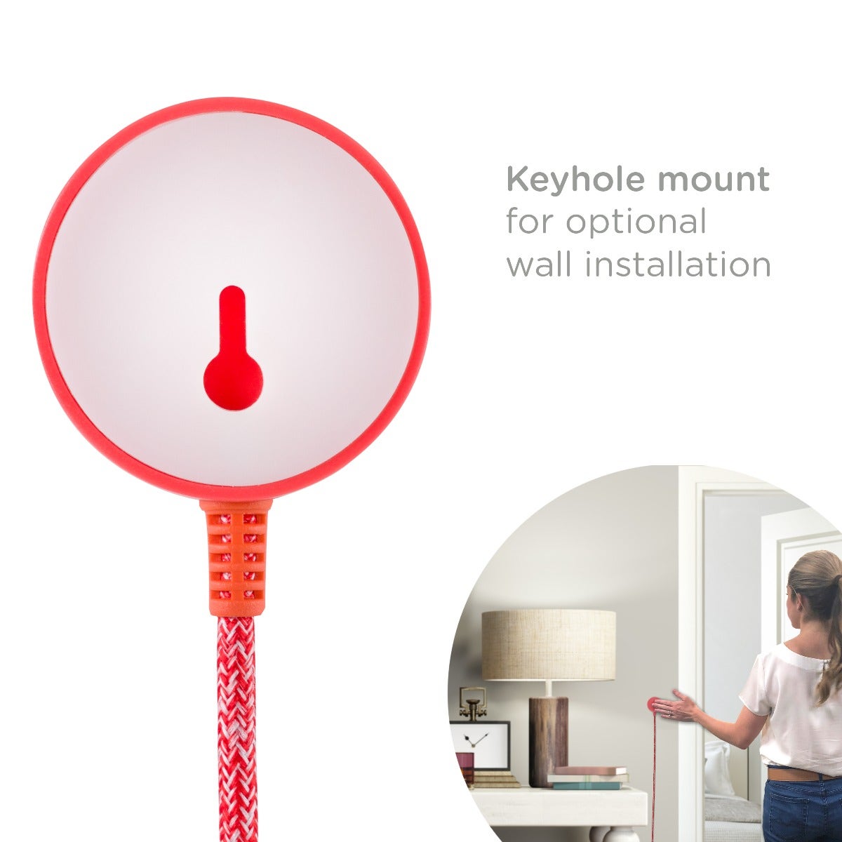Cordinate Tabletop Switch with 6ft. Braided Cord, Coral
