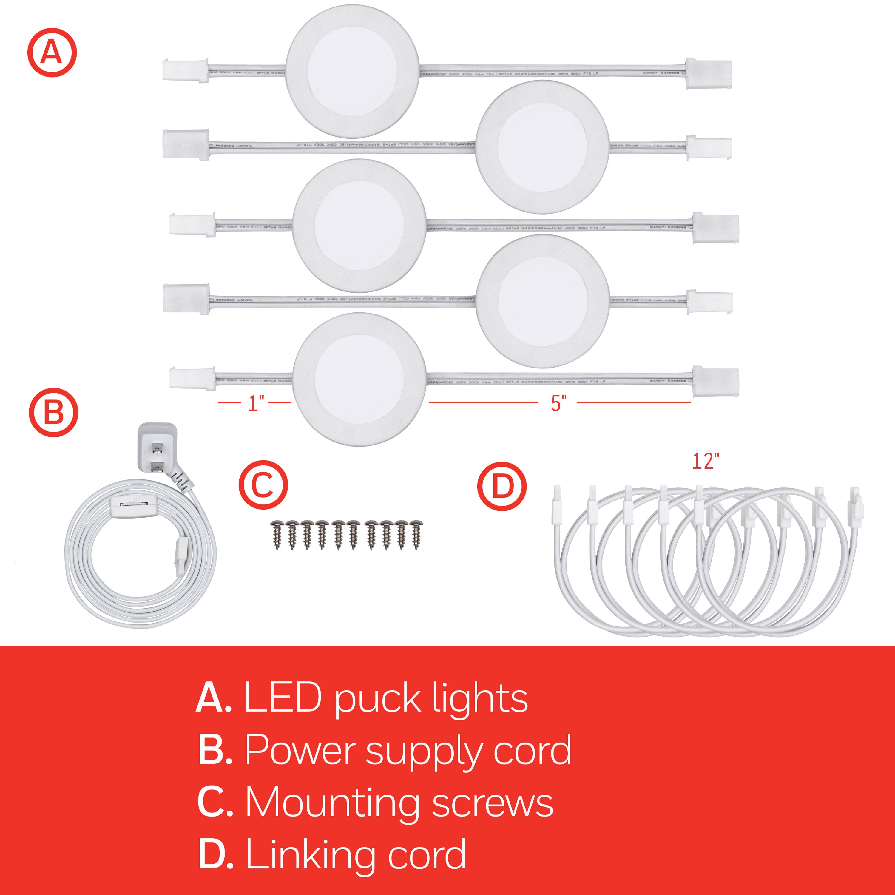 UltraPro Linkable Recess Mounted Pucks, 5pk