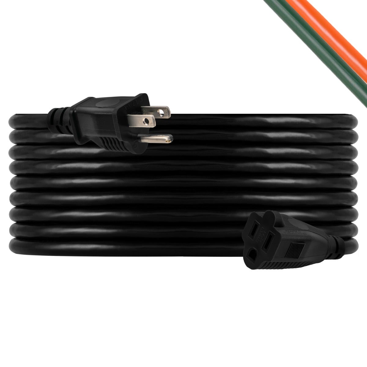UltraPro 1-Outlet 25ft. Outdoor Extension Cord, Black