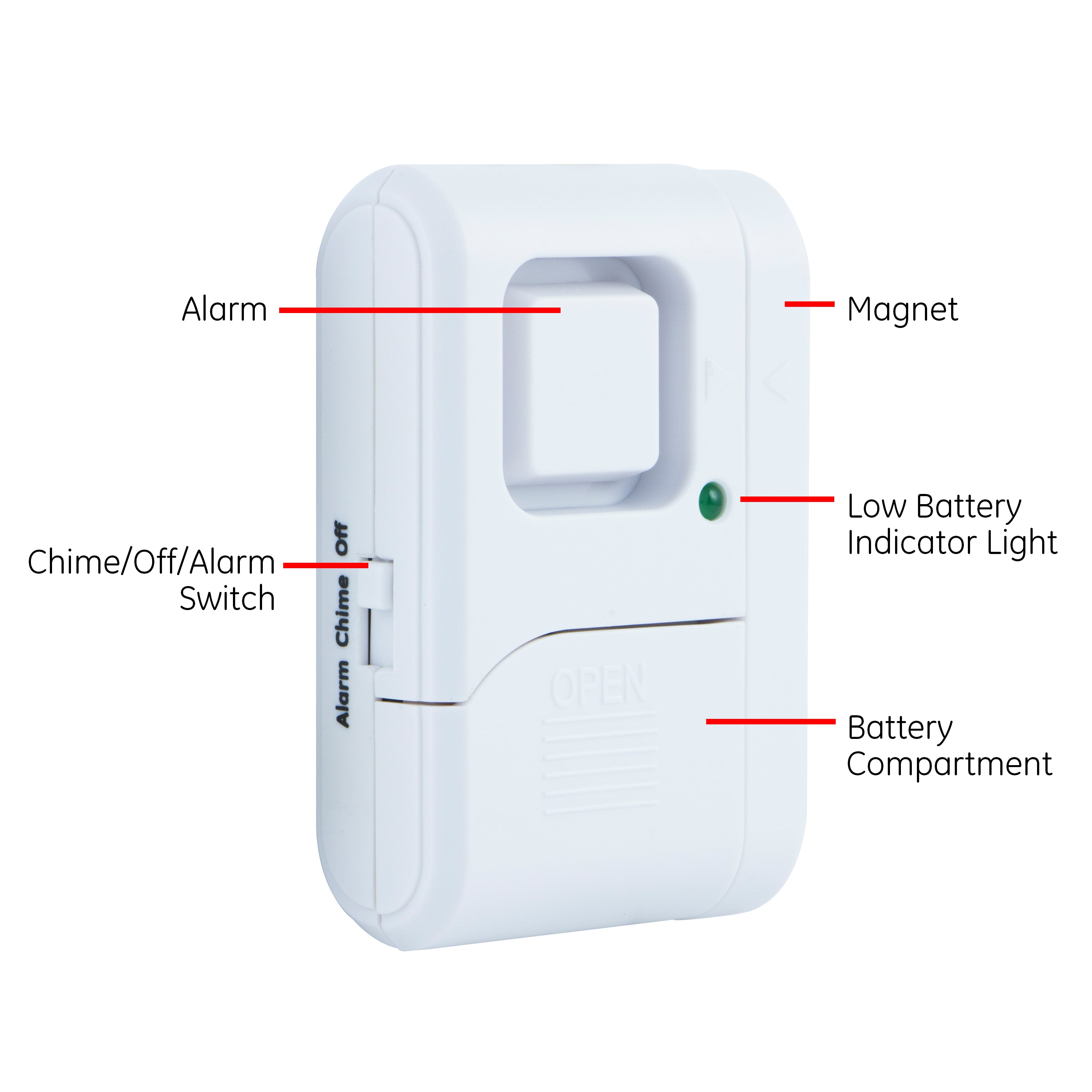 UltraPro Battery-Operated Magnetic Window Alarm 6 pack