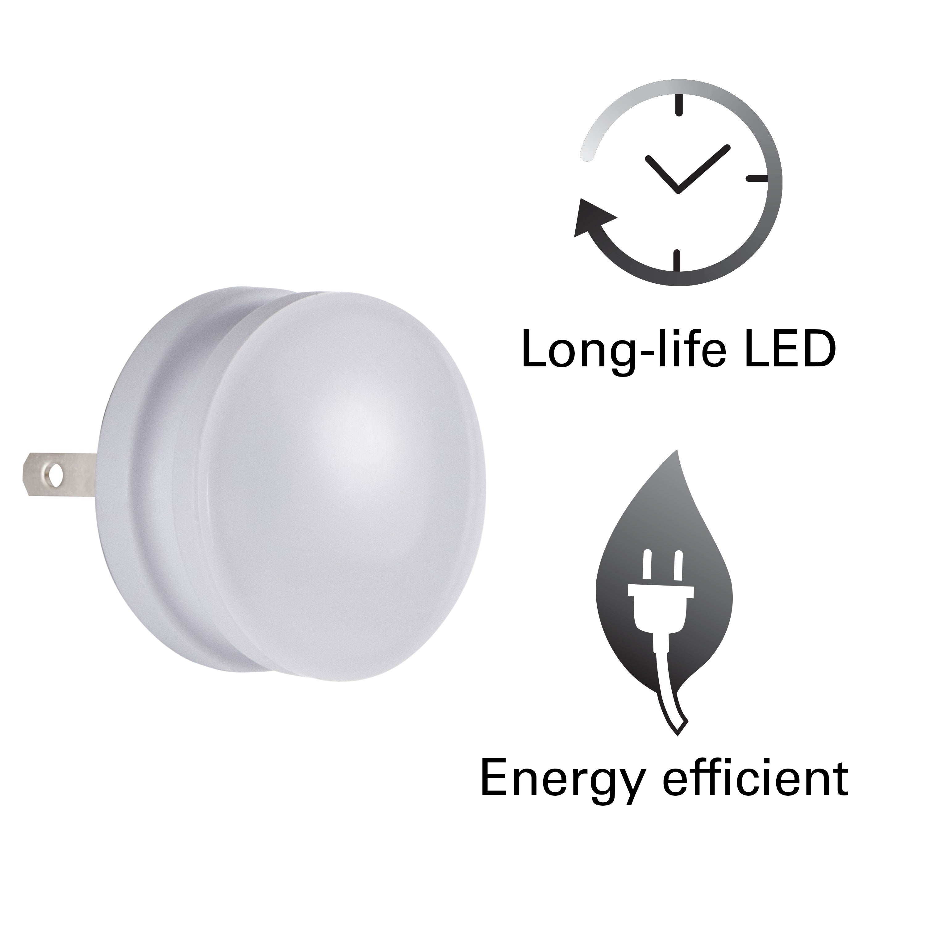 Lights by Night LED GLO Dot Light Sensing Night Light, 4 Pack, White