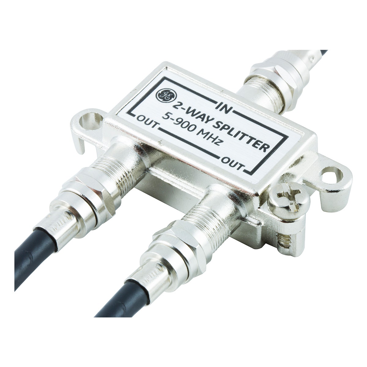 GE 2-Way Signal Splitter, Silver