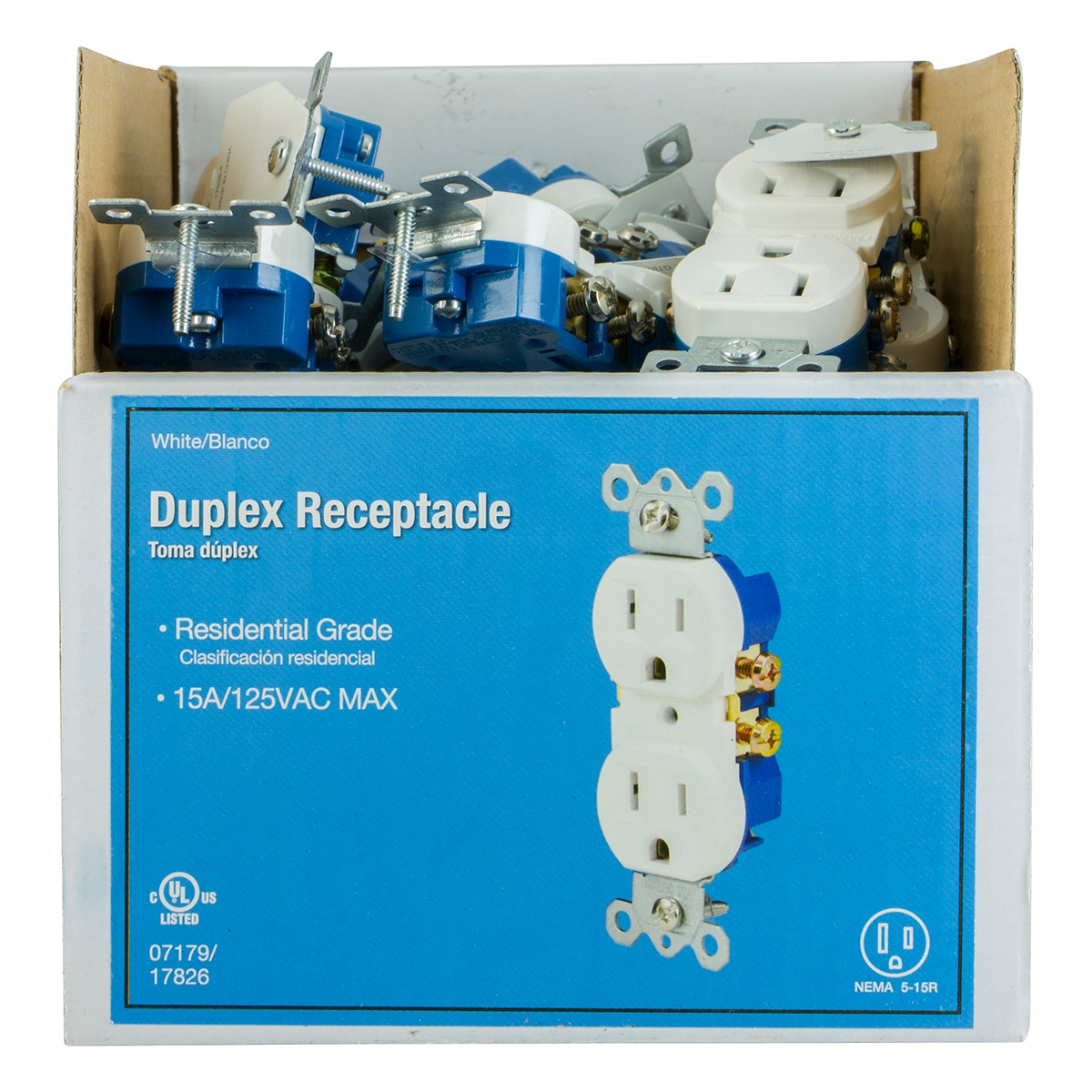 Jasco Grounding Duplex Receptacle, White