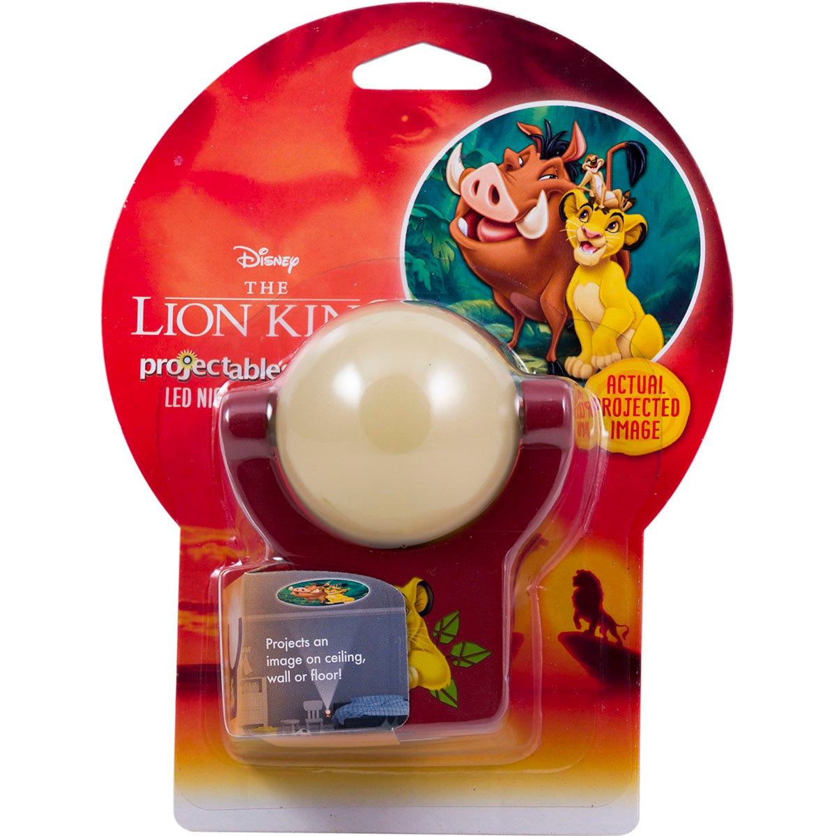 Projectables Disney Lion King Light Sensing LED Night Light, Red