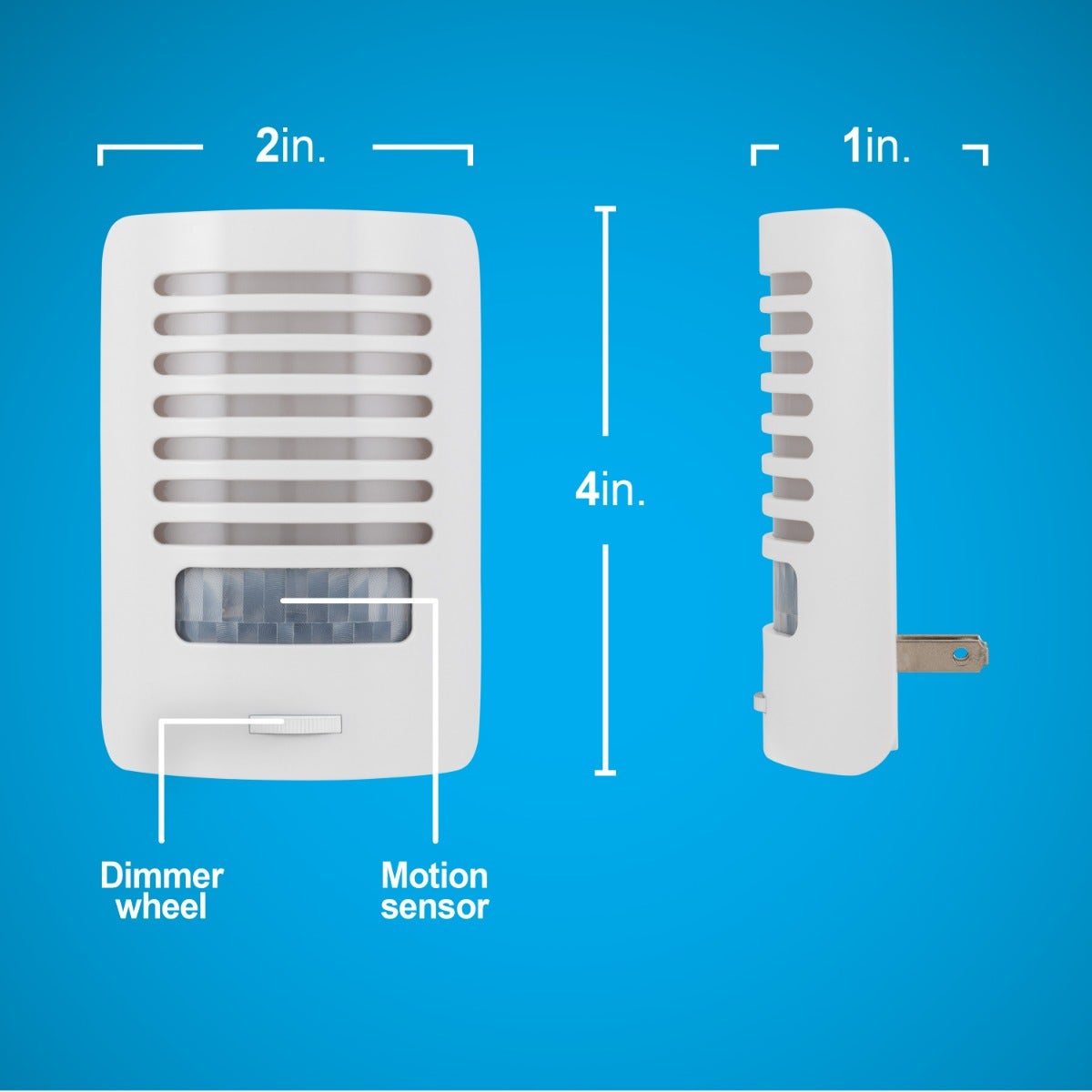 GE Motion Sensing Dimmable LED Night Light, White