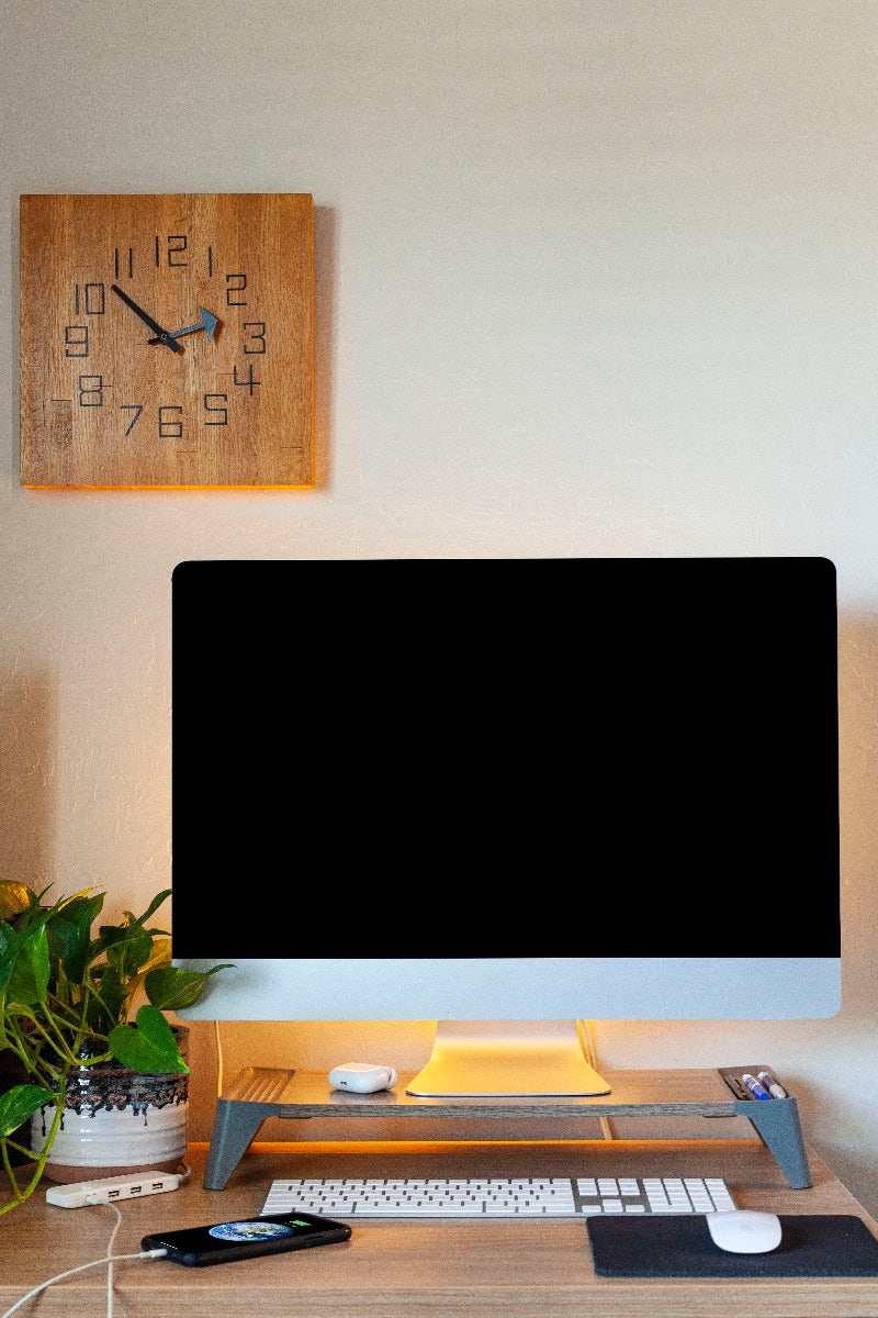 Philips Monitor Stand, Brown Wood
