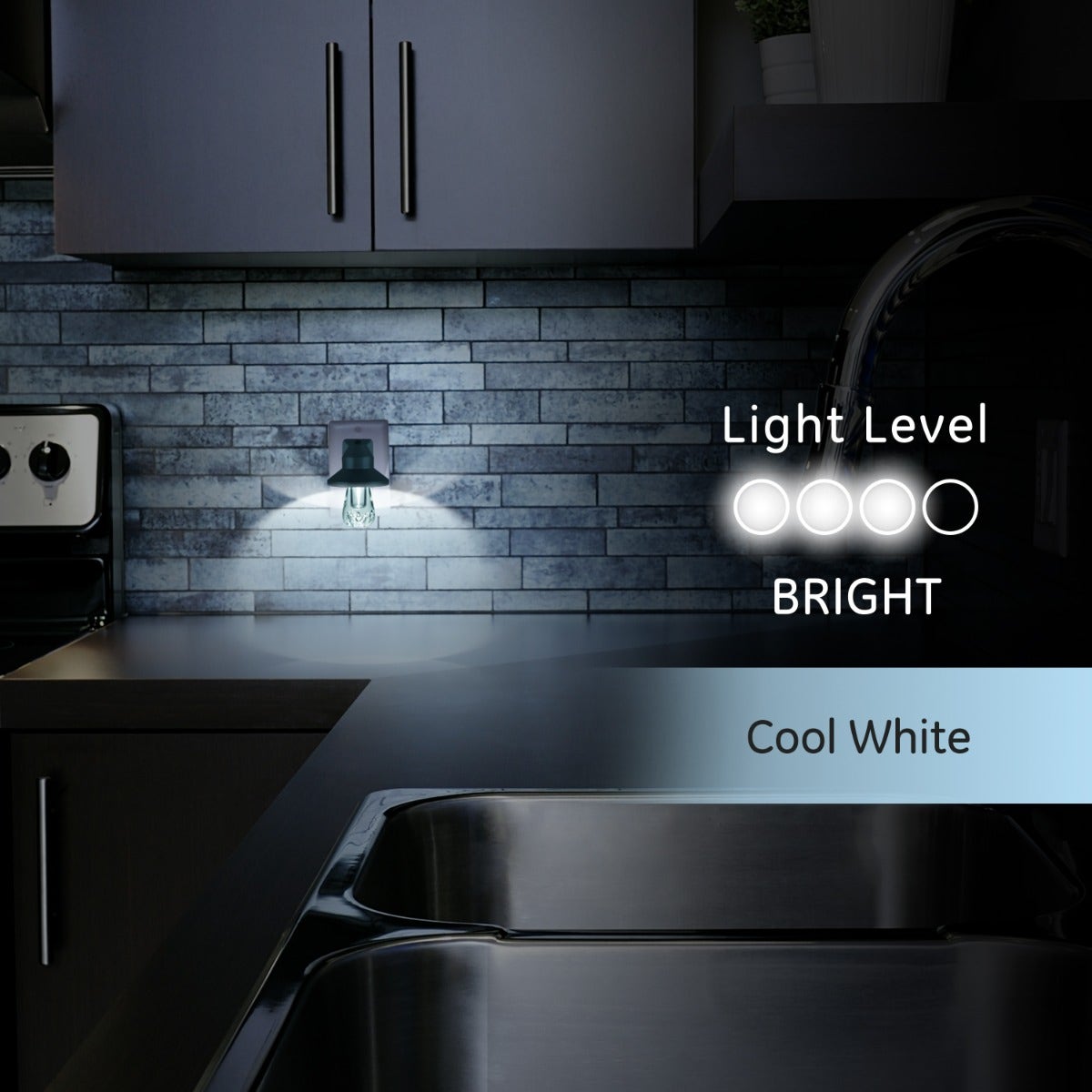 GE Vintage Automatic LED Night Light, Silver