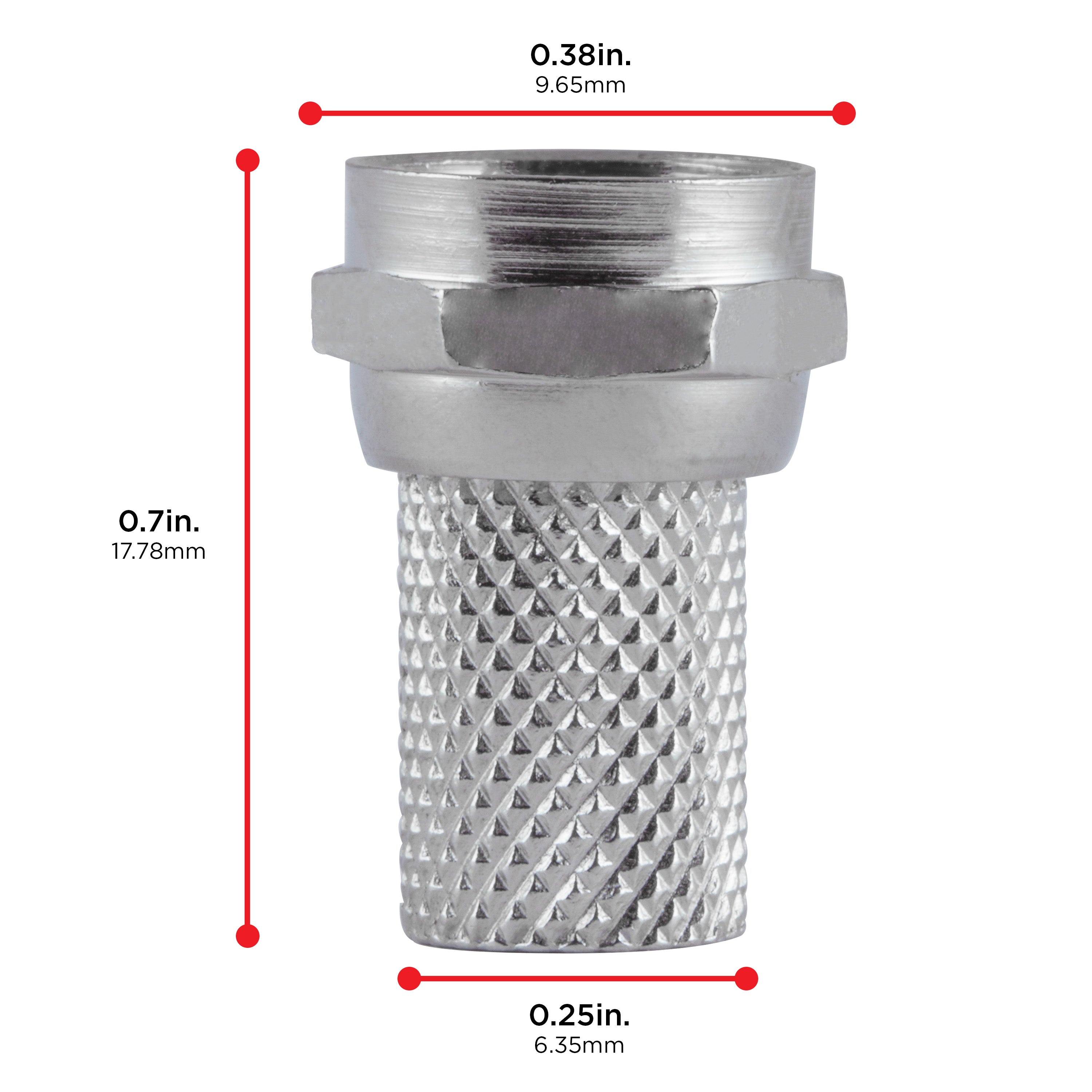 UltraPro RG6 Twist-On F Connector, 40 Pack