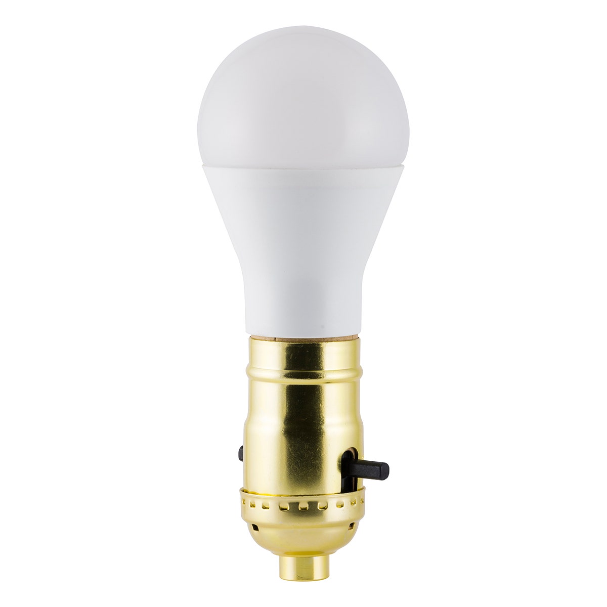 Power Gear Push On/Off Lamp Socket, Brass