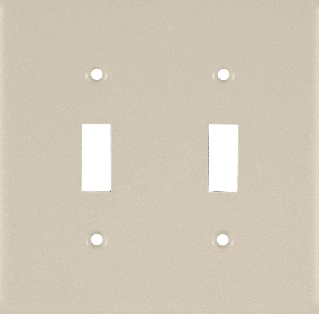 Power Gear Double Toggle Switch Wallplate, Ivory