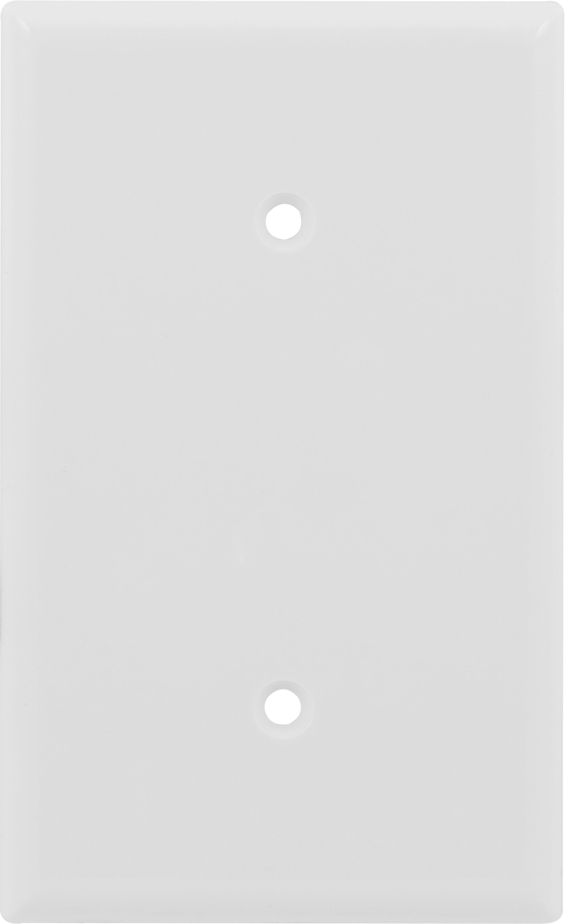 Power Gear Single Blank Wallplate, White Nylon