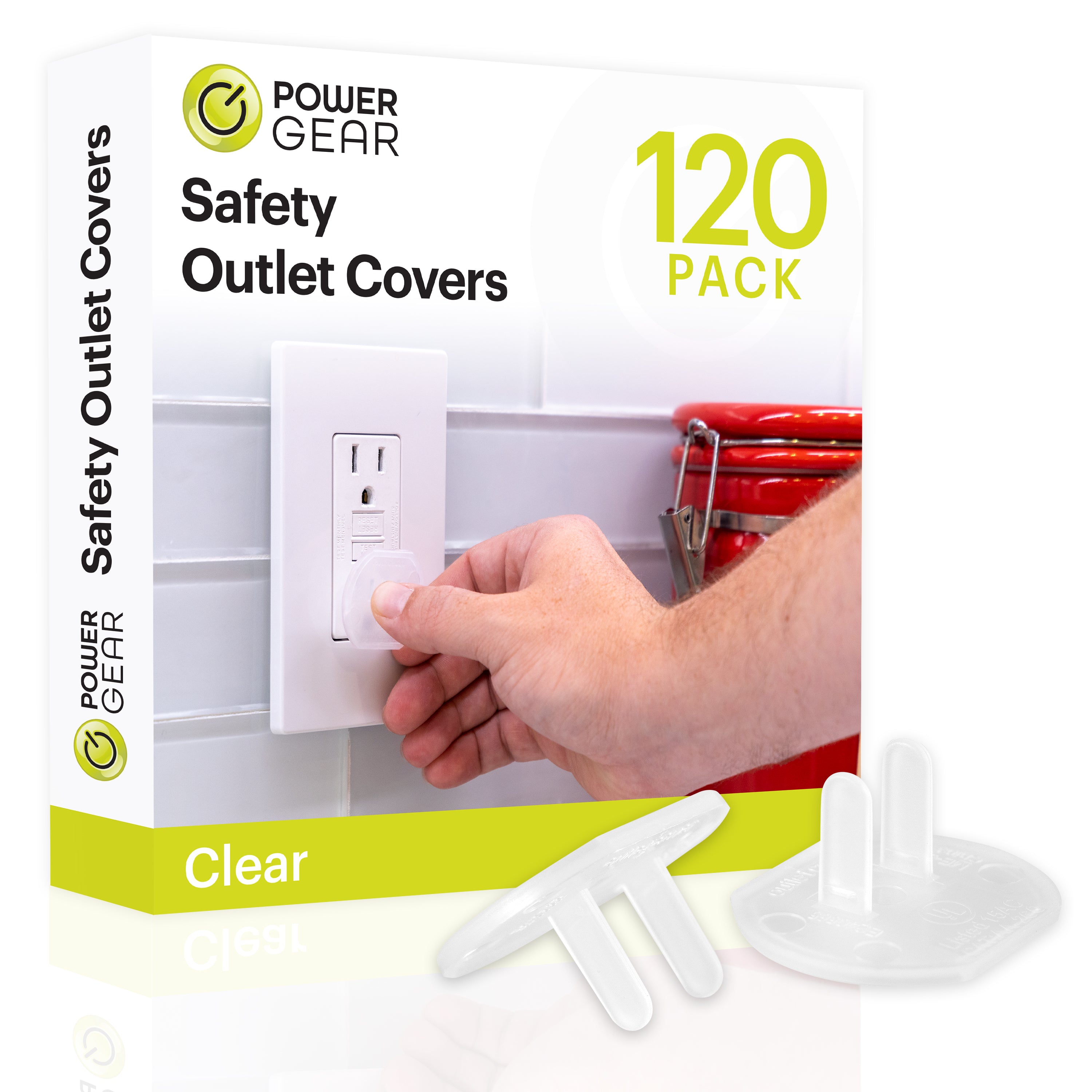 Power Gear Safety Outlet Covers, 120 Pack