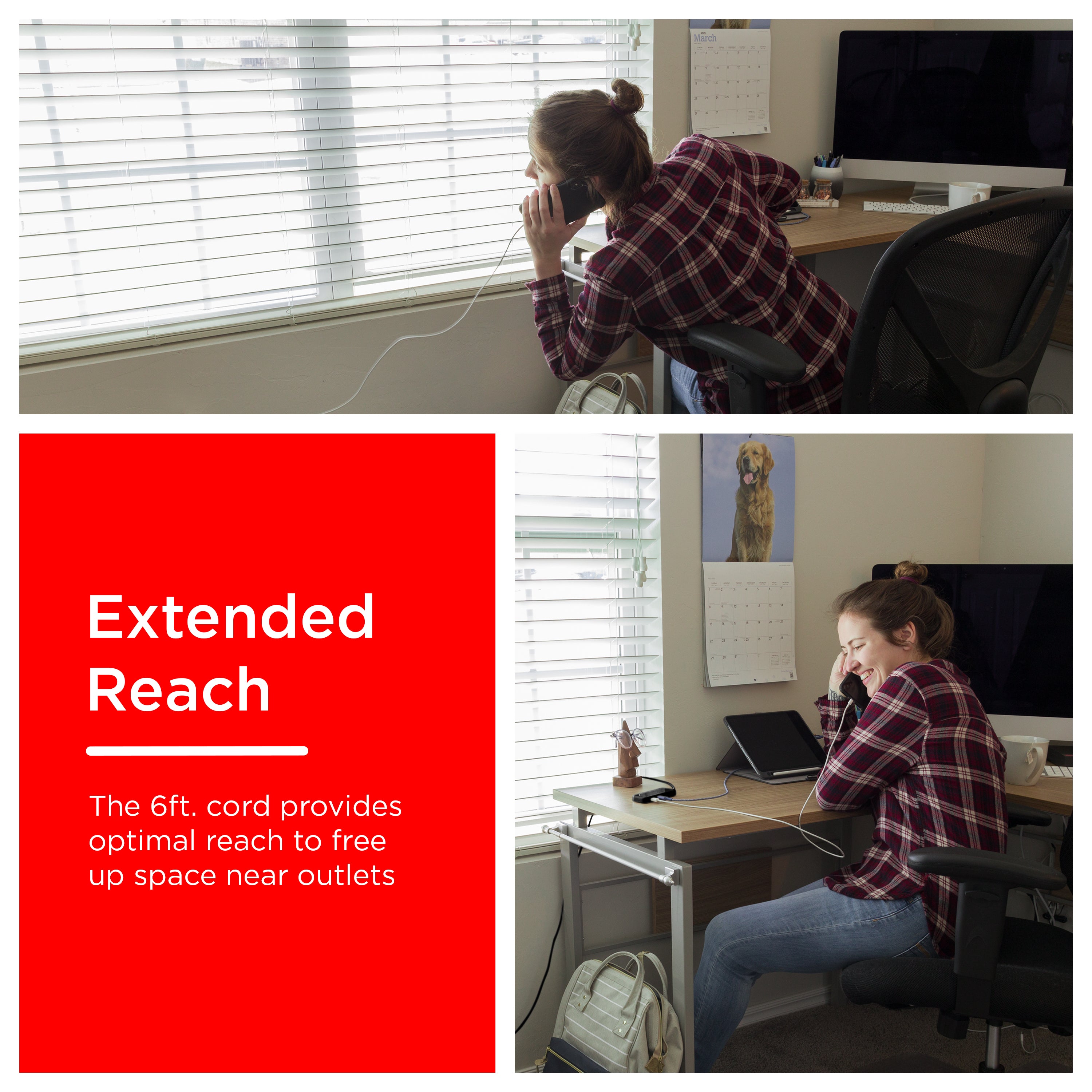 UltraPro™ USB Power Strip, 4-USB-A, 4.8A, Black