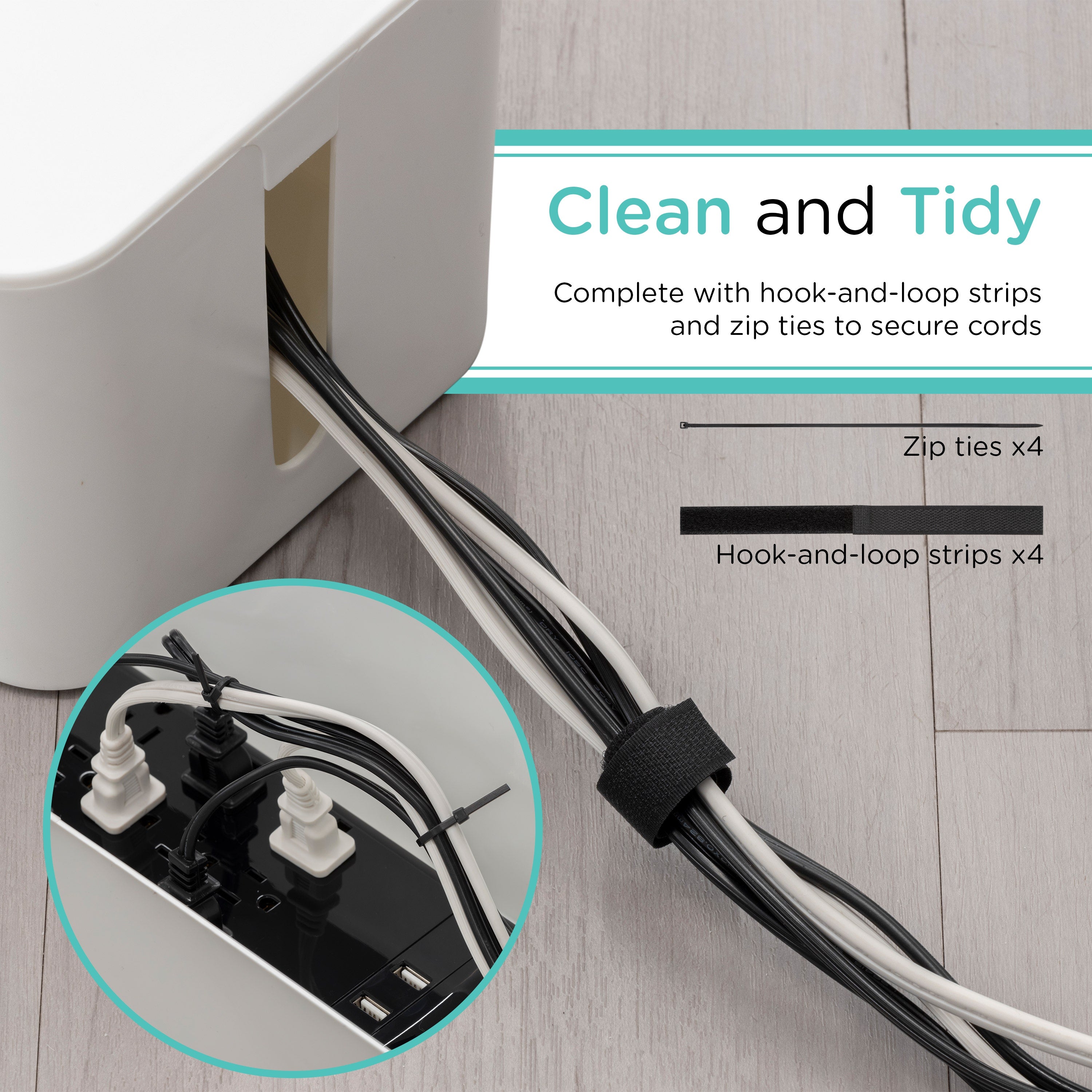 Cordinate Cord Management Box, White