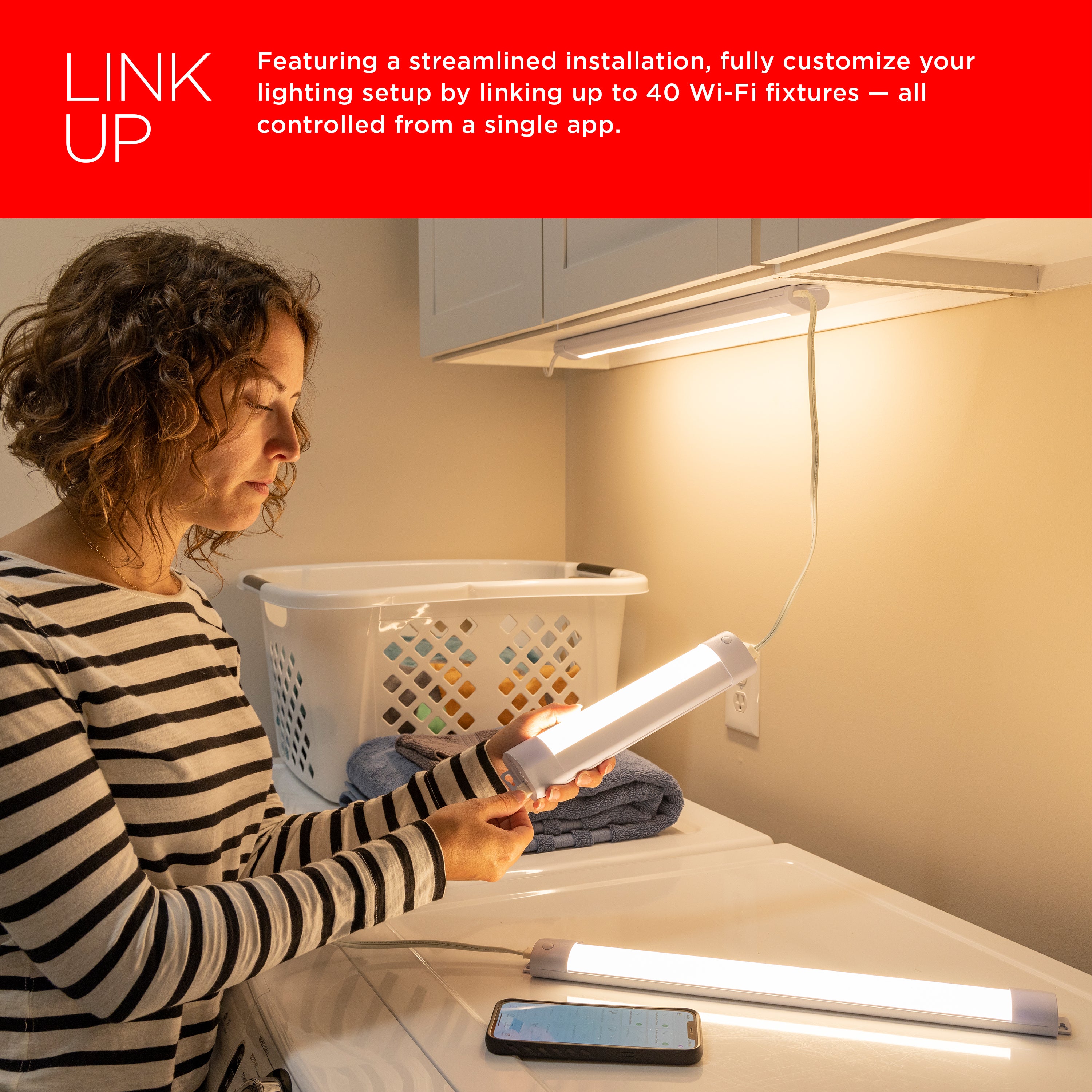 UltraPro LED Wi-Fi Smart Light Fixture, 36in.