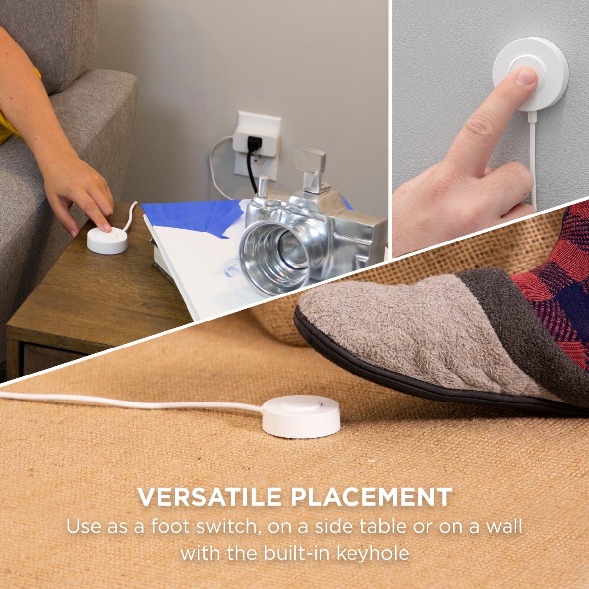 UltraPro 1-Outlet Indoor On/Off Lighting Control with Push Button, White