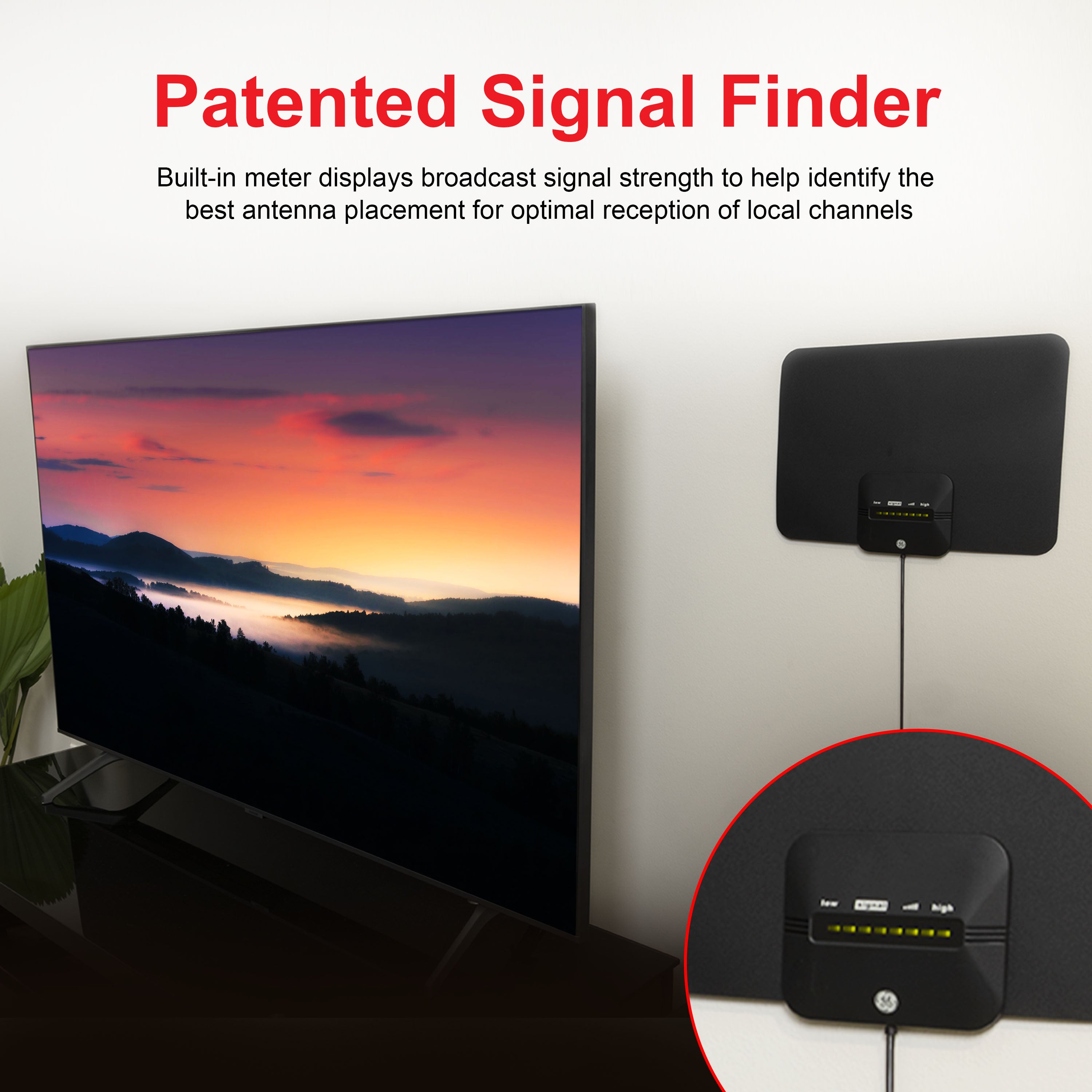 UltraPro™ Ultra Edge Amplified HD Antenna with Signal Finder
