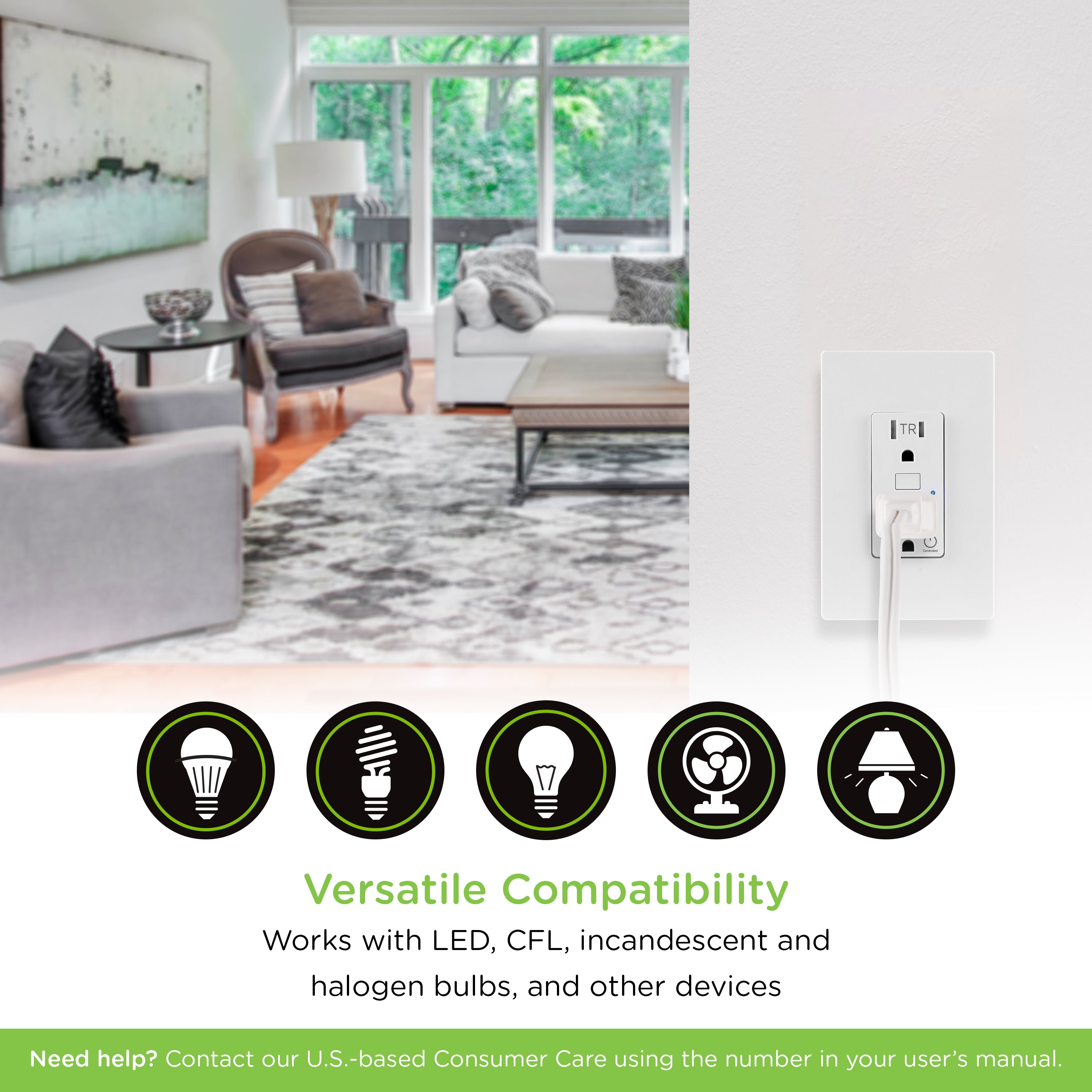 Enbrighten In-Wall Z-Wave Tamper-Resistant Smart Outlet