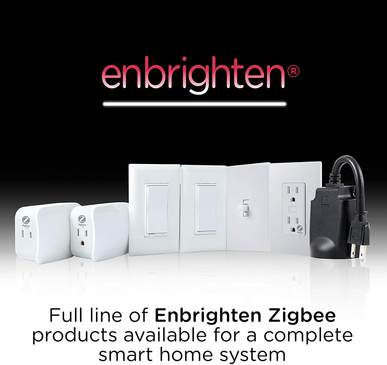 Enbrighten Zigbee In-Wall Smart Toggle Dimmer with QuickFit™ and SimpleWire™, White