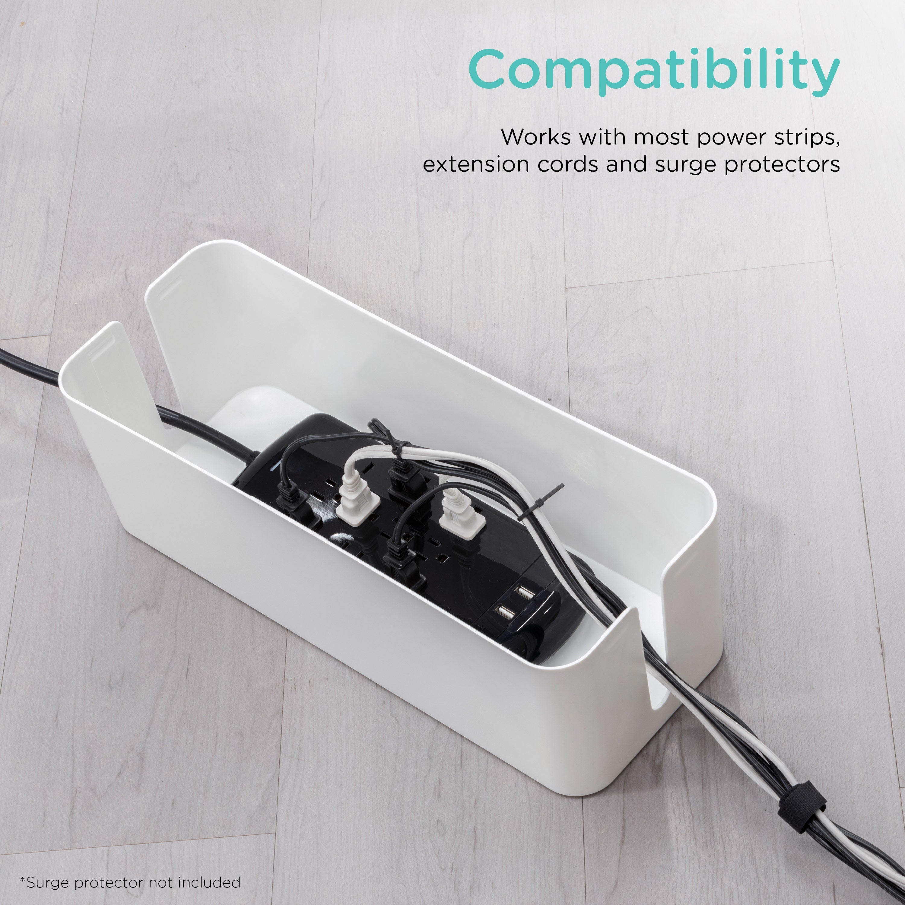 Cordinate Cord Management Box, White
