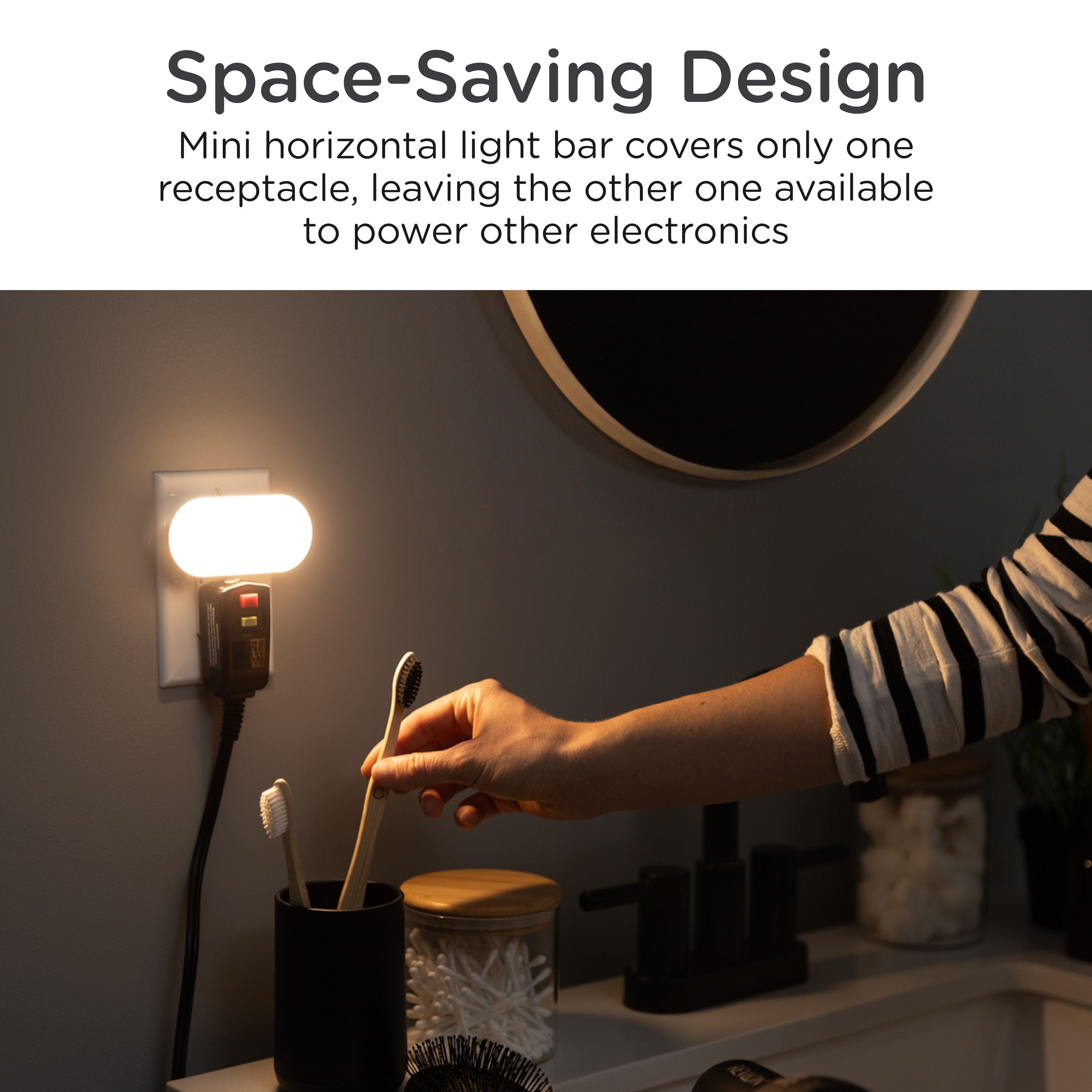 Lights by Night UltraBrite Light Sensing LED Dimmable Mini Night Light