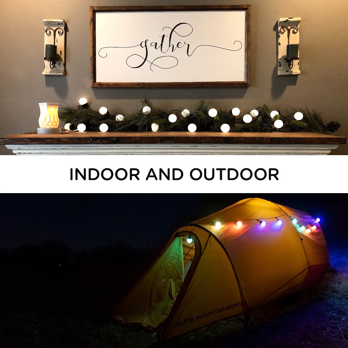 Enbrighten Bistro USB-Powered Color Changing LED Cafe Lights, 24 Bulbs, 24ft. Black Cord