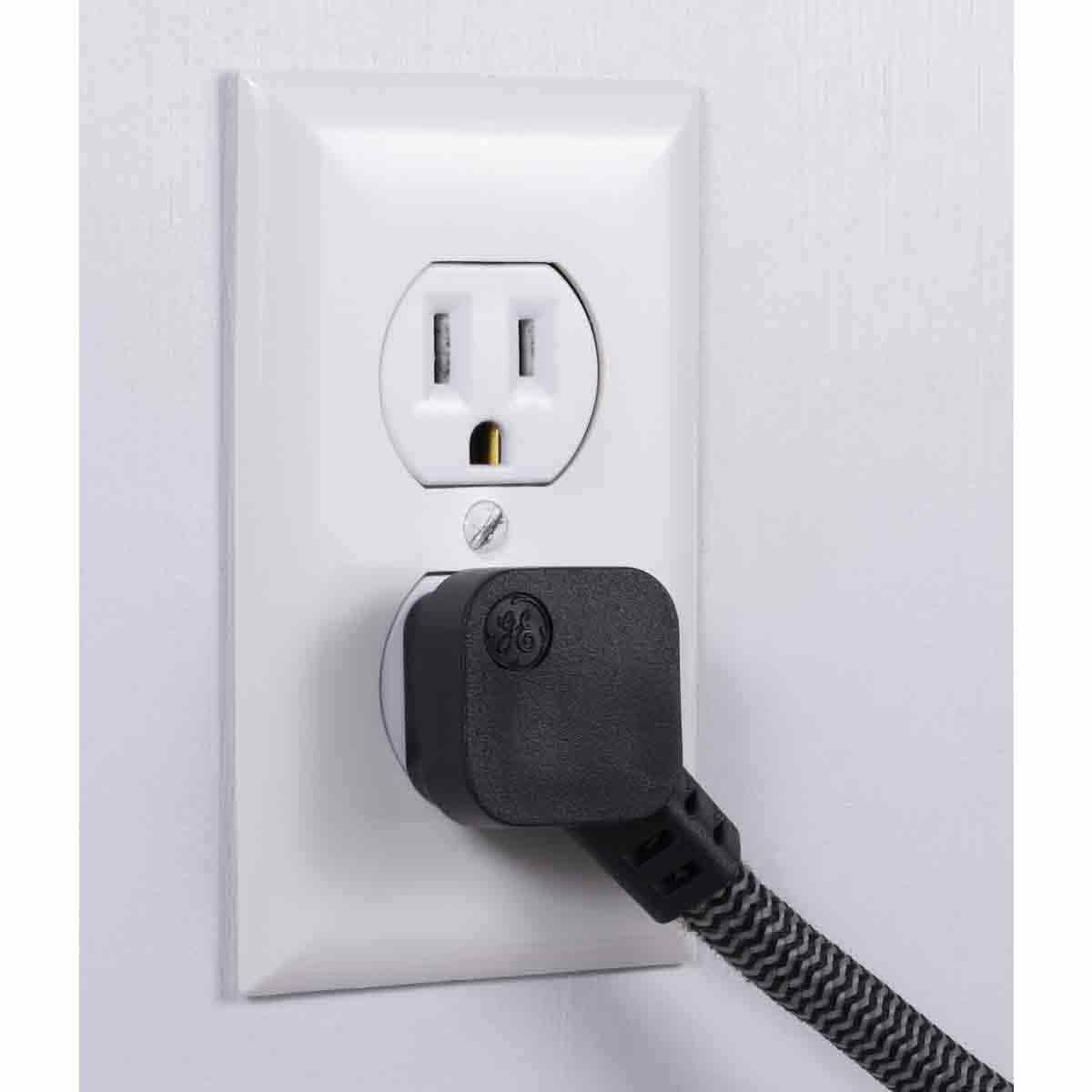 GE UltraPro 10-Outlet 2-USB 1-USB-C 8ft. Surge Protector, Black