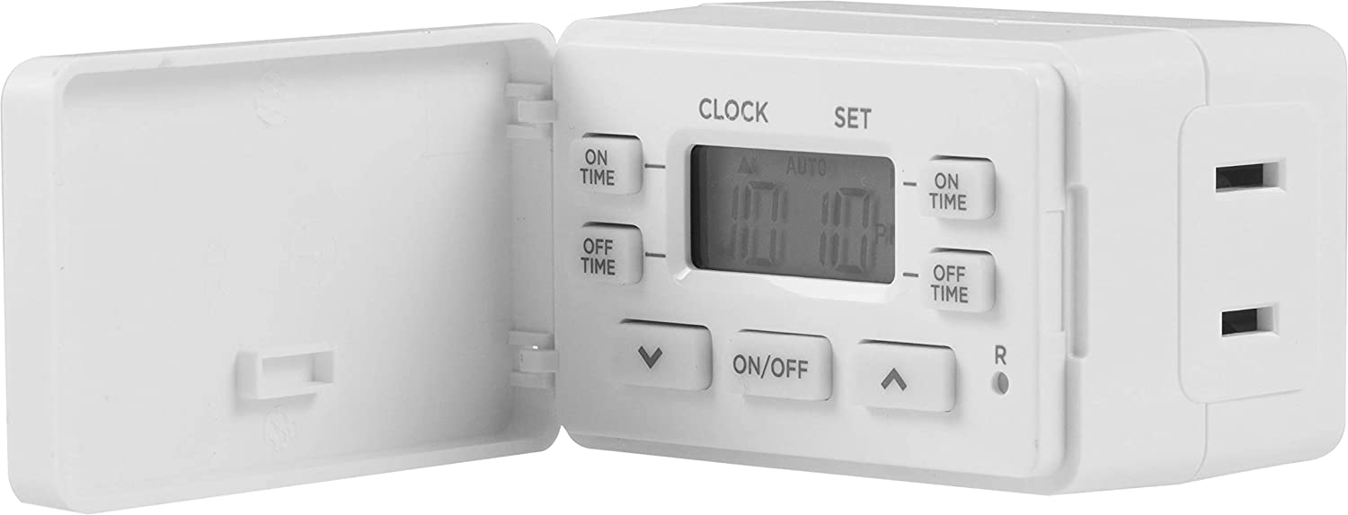 UltraPro Indoor Plug-In 1-Outlet Digital Timer, White