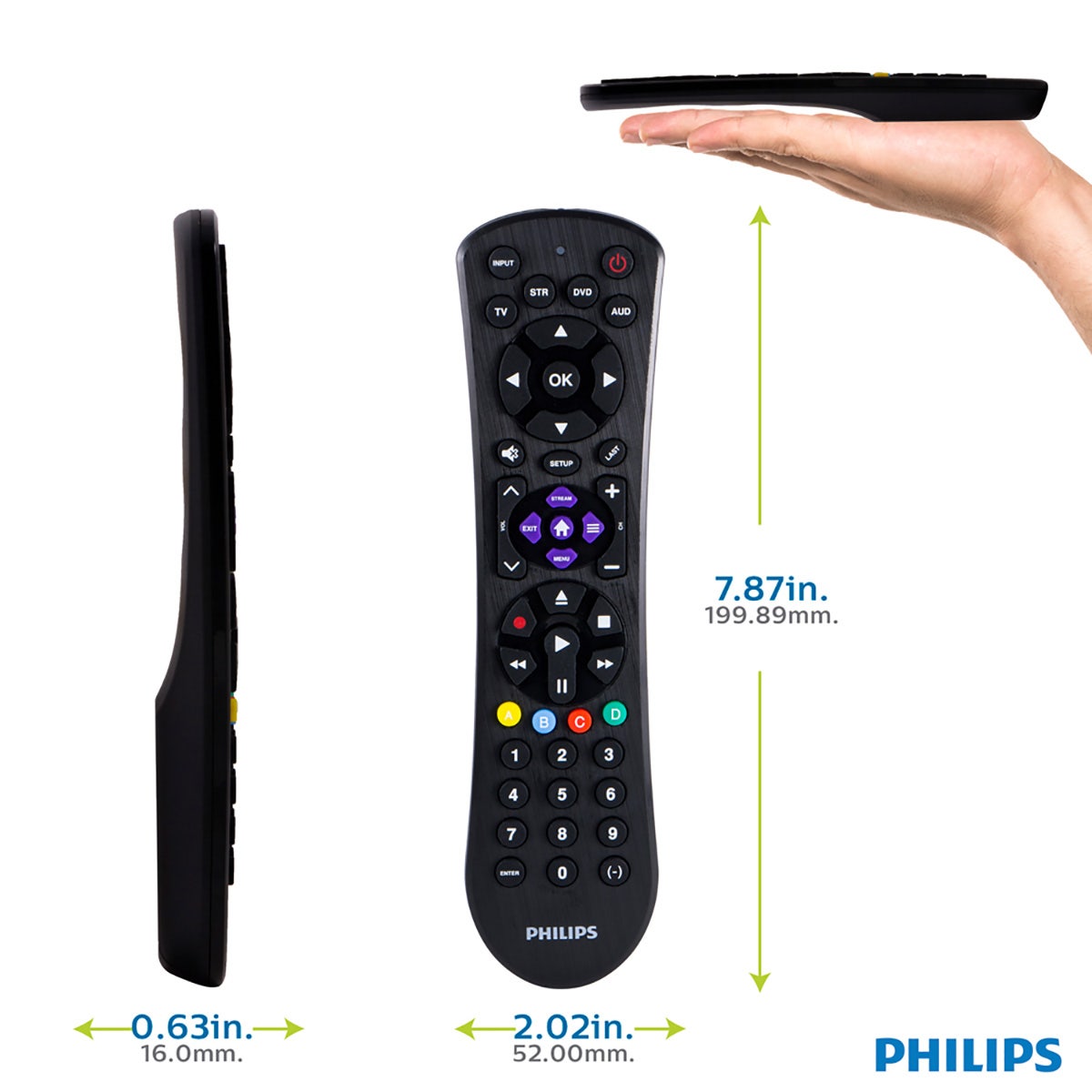 Philips 4-Device Universal Remote, Black