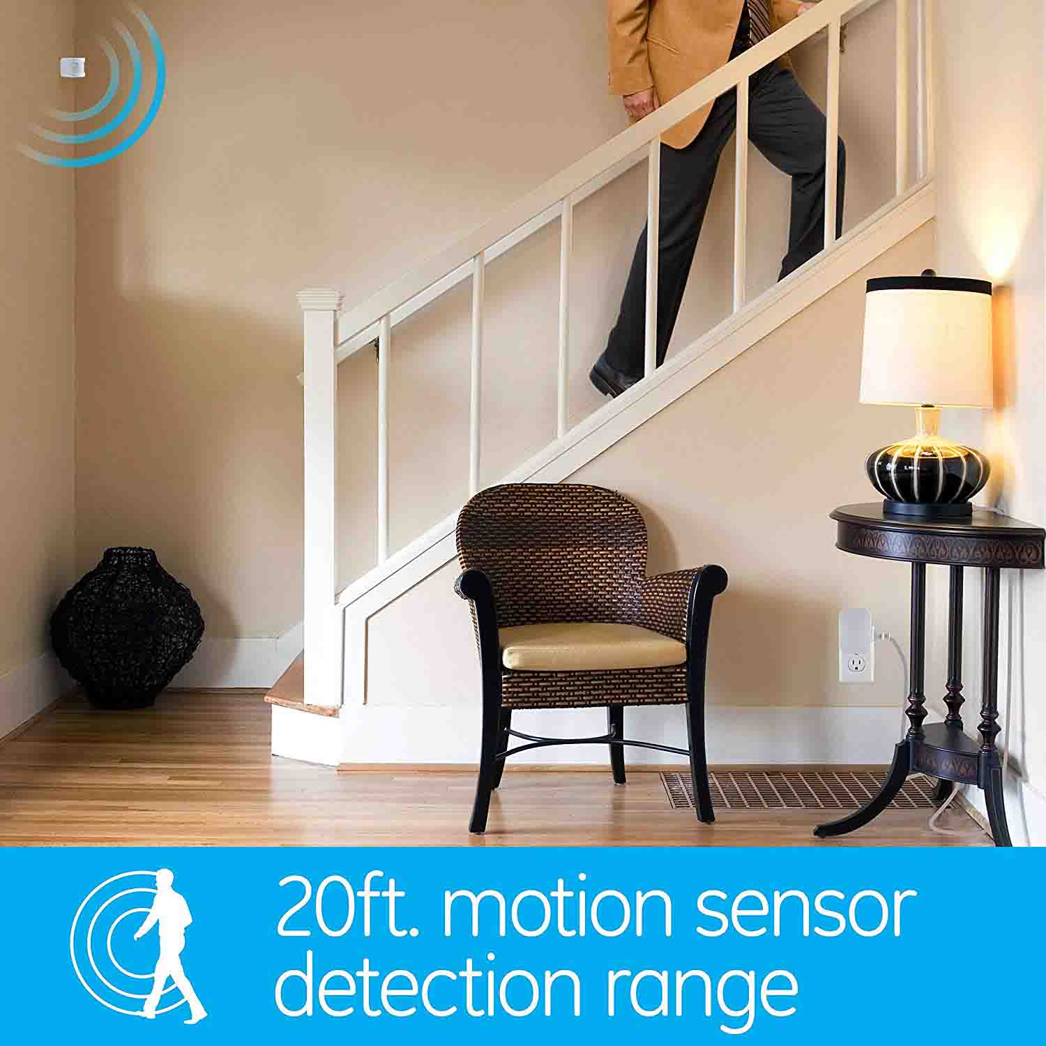 GE mySelectSmart Motion Activated Wireless Lighting Control, White