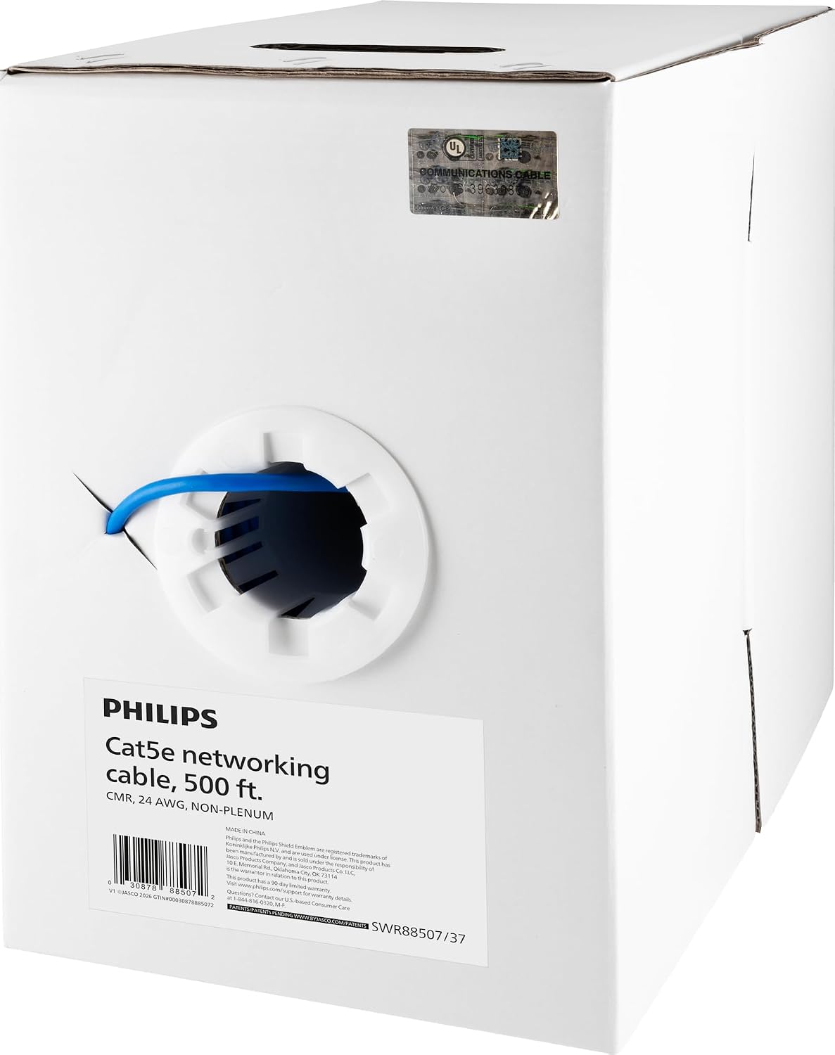 Philips Cat5e Networking Cable Pull Box (Bulk Networking Cable) – 500 ft.