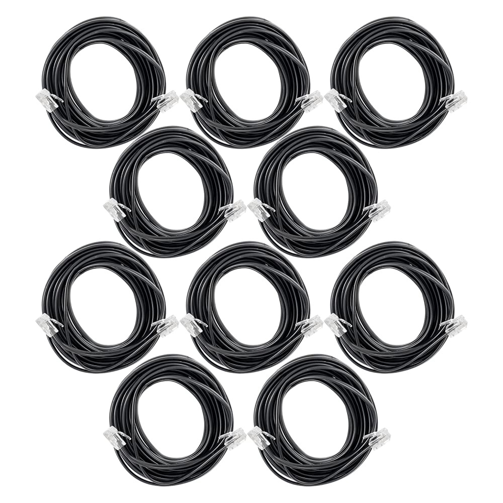 Power Gear Telephone Line Cord, 10 Pack