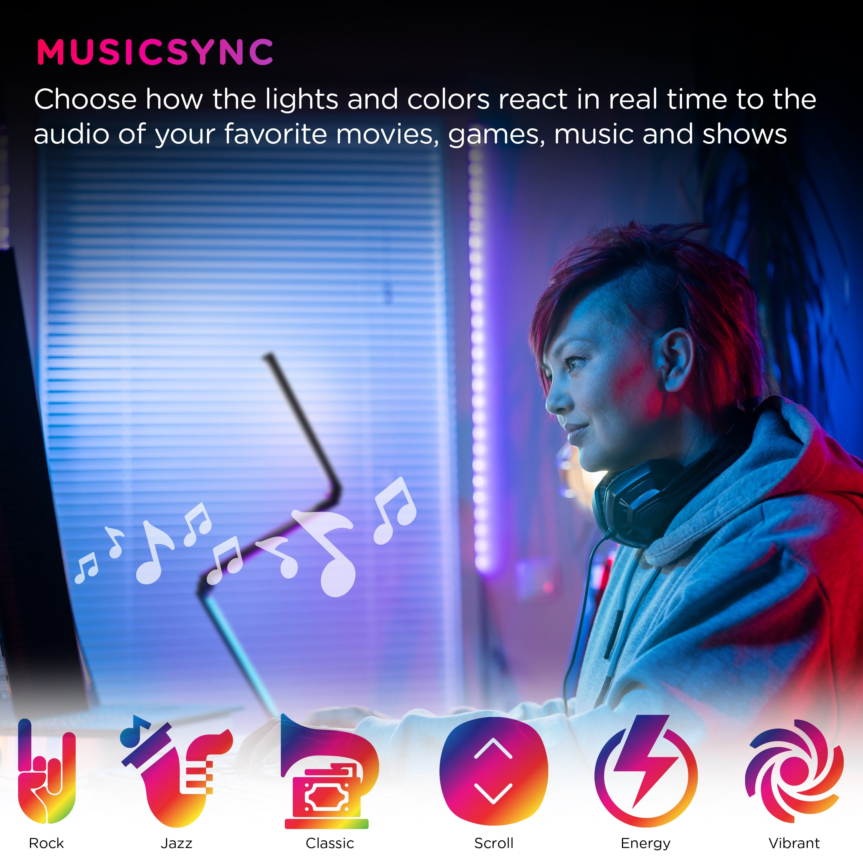Enbrighten WiFi VIBE Spectrum Color-Changing Adjustable Accent Lamp