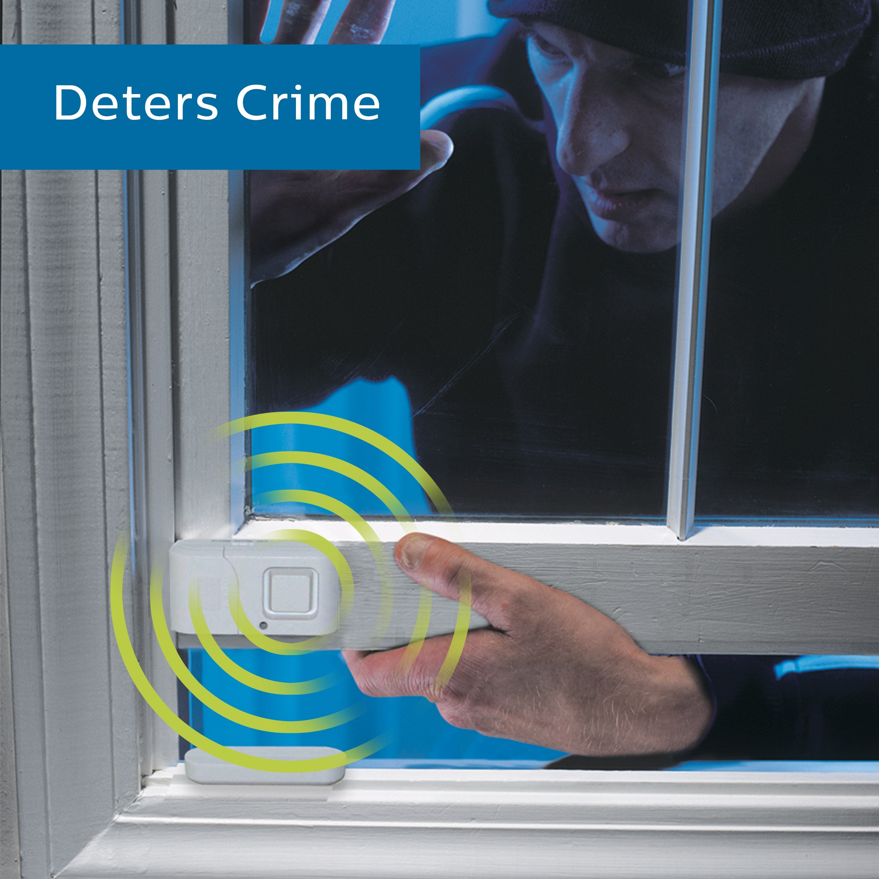 Philips Battery Operated Door Alarm, 4 Pack, White
