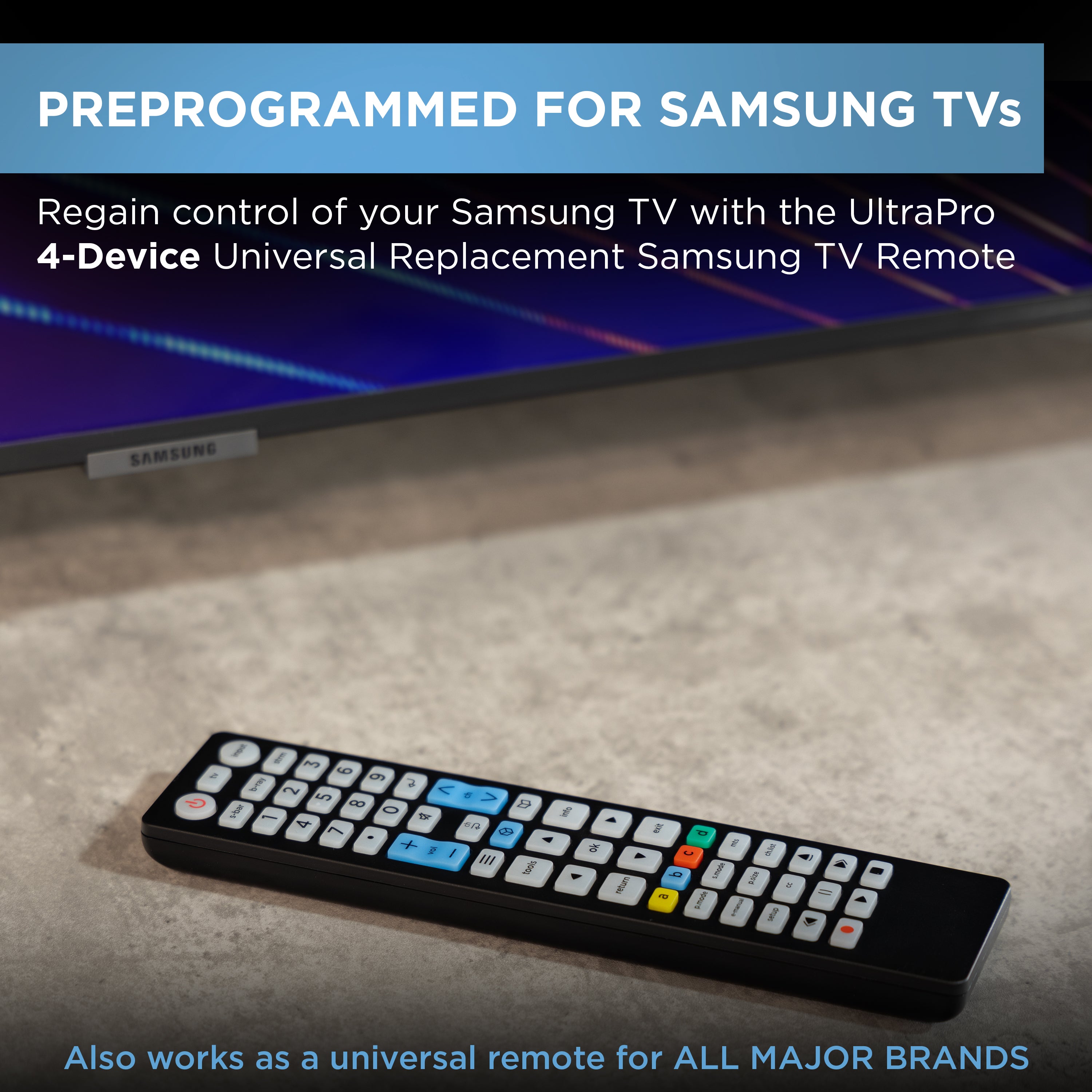 UltraPro 4-Device Universal Replacement Samsung Remote