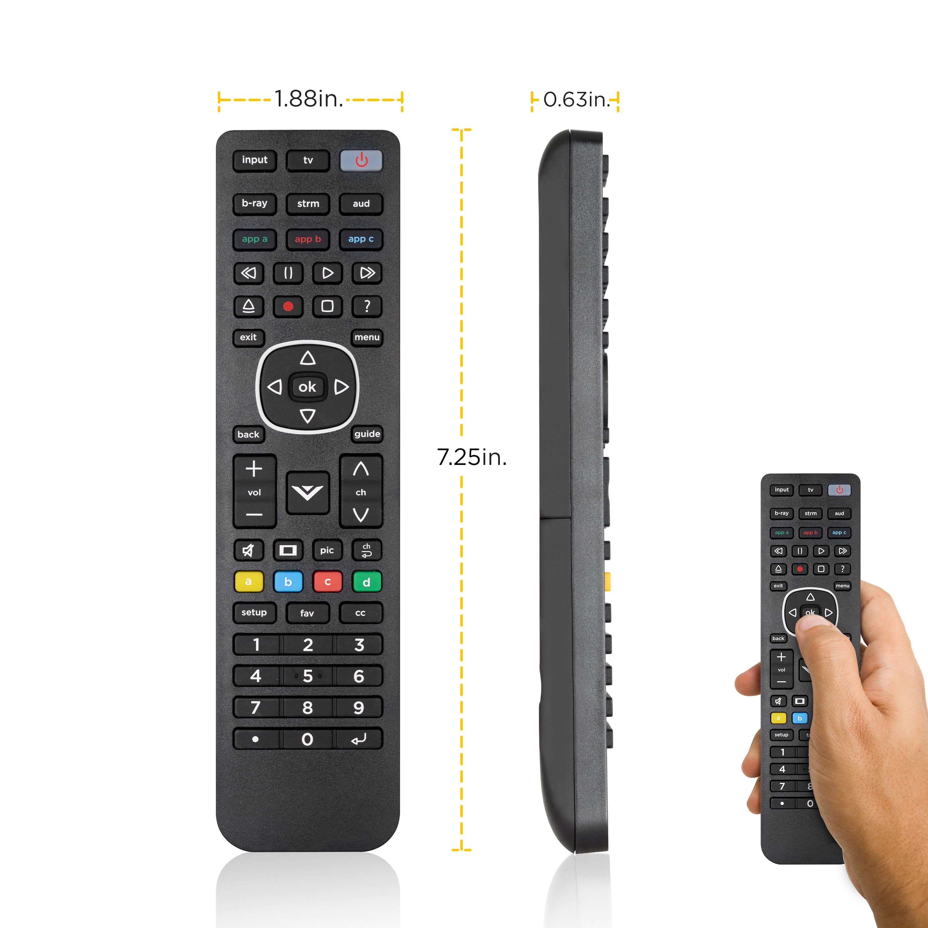 UltraPro 4-Device Universal Vizio TV Replacement Remote