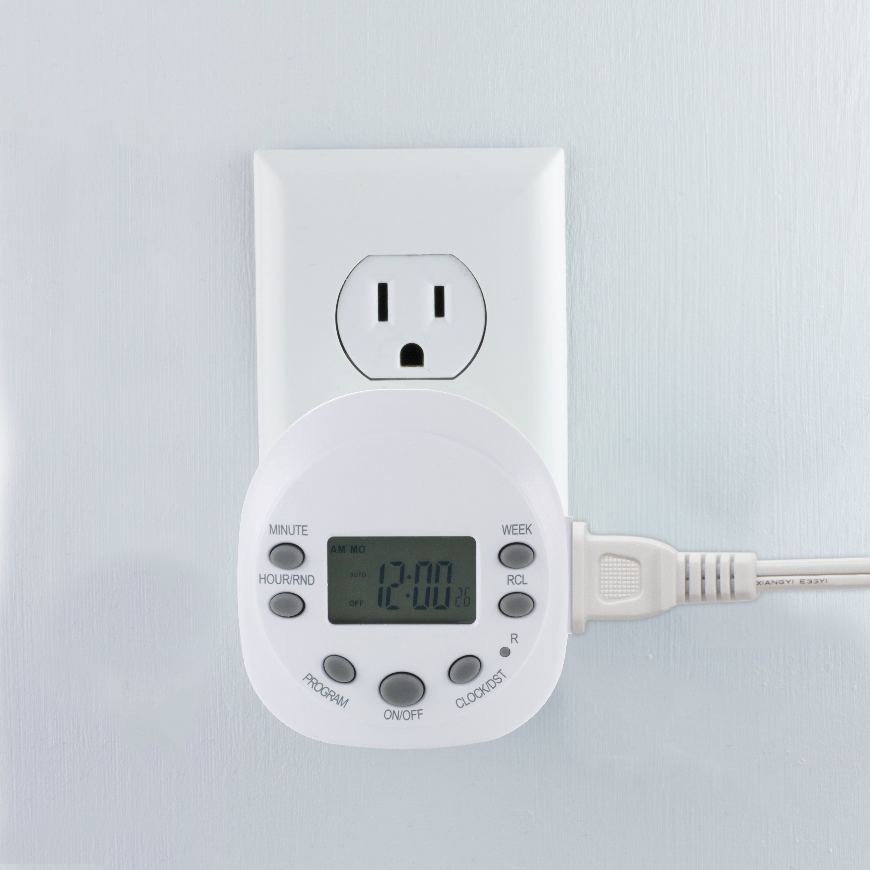 GE Indoor 1-Outlet 7-Day Programmable Digital Timer, White