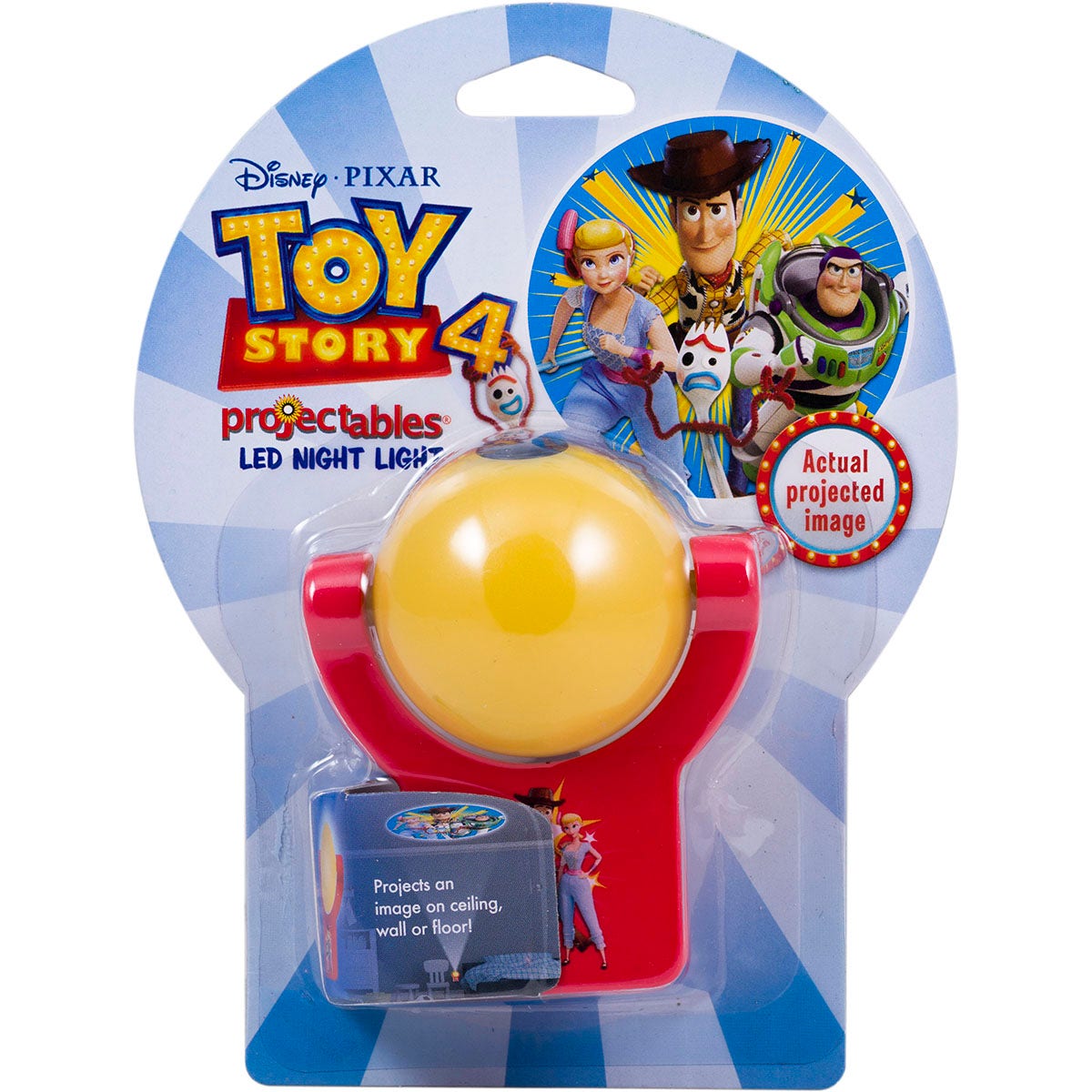 Projectables Disney Pixar Toy Story 4 Light Sensing LED Night Light, Red