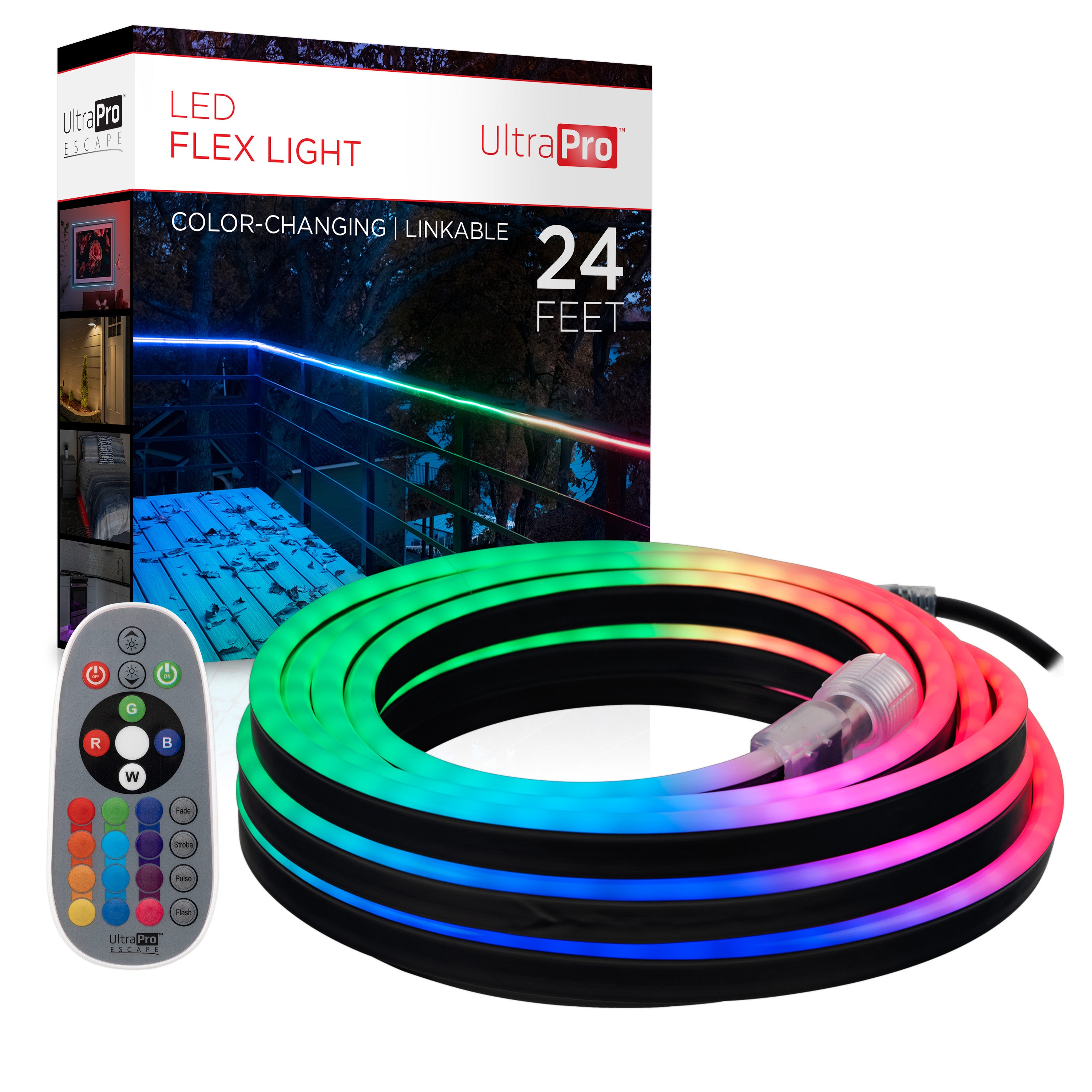 UltraPro Escape LED Flex Light, RGB, 24ft., Black