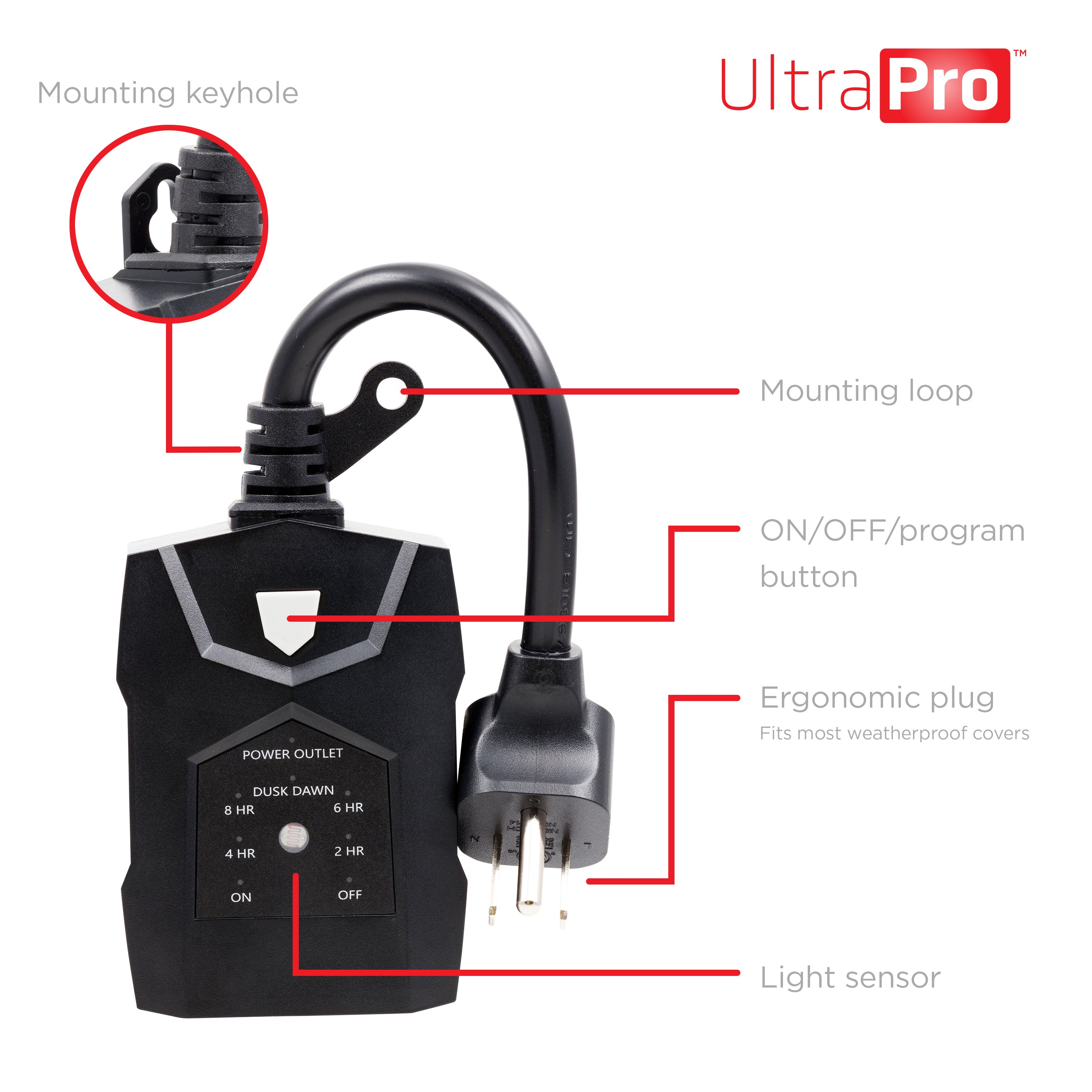 UltraPro Outdoor Light-Sensing Digital Timer