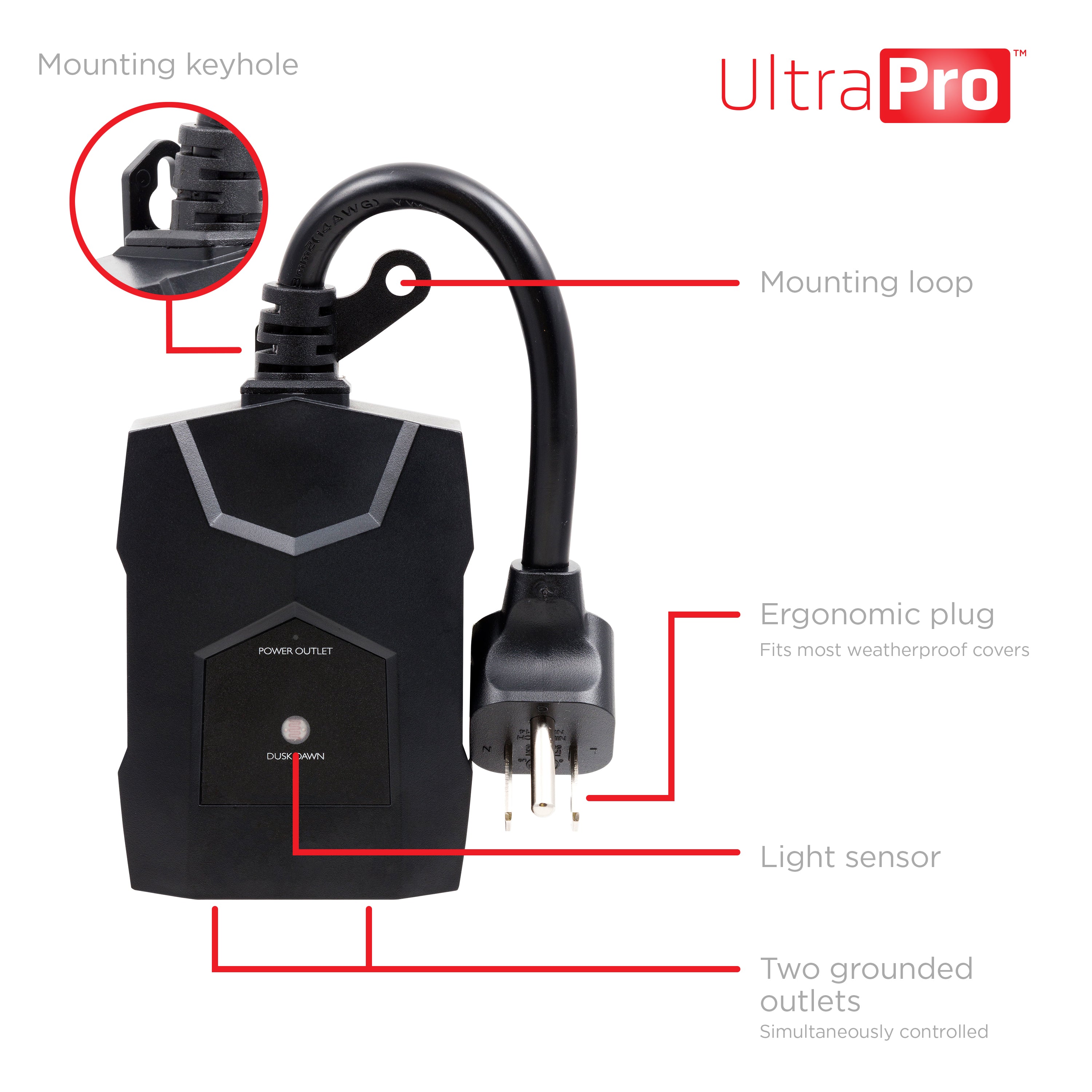 UltraPro Outdoor Light-Sensing Dusk-to-Dawn Timer