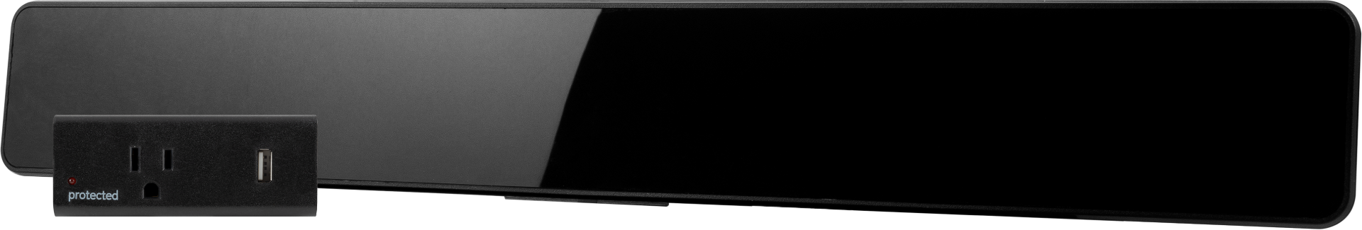 UltraPro HD Amplified Antenna with PureAmp™ Technology and 1 Outlet and 1 USB-A Wall Tap with Surge Protection, Black