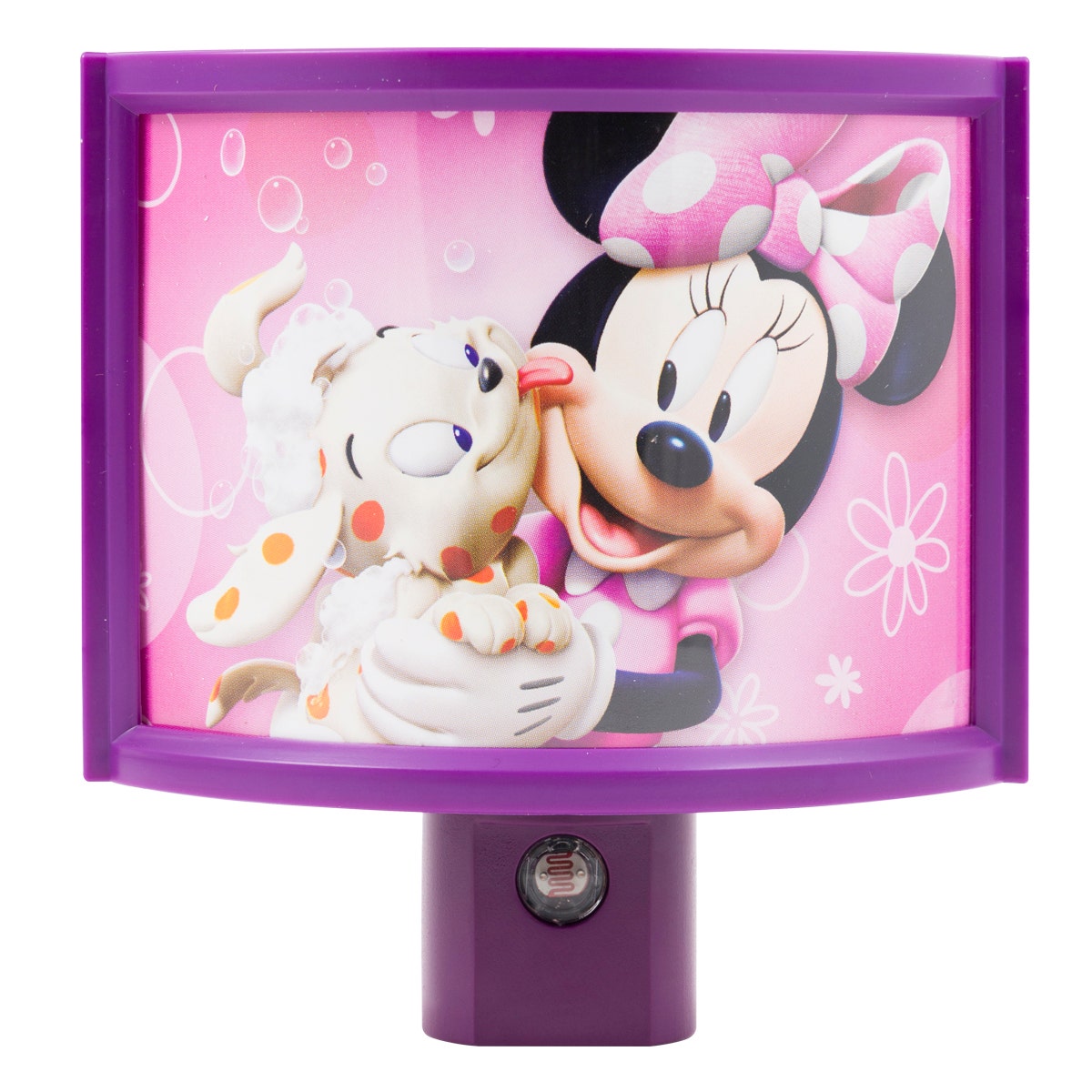 Disney Minnie Mouse Light Sensing LED Night Light, Purple