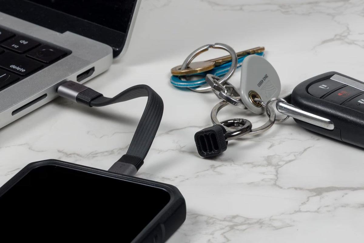 Philips USB-C Keychain Charging Cable, black