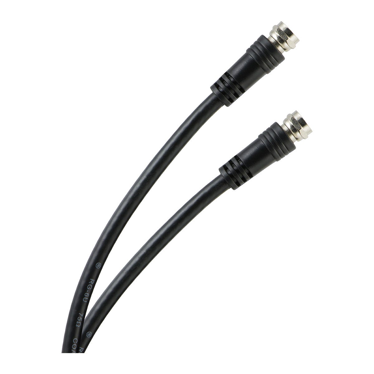 GE 25ft. RG6 Coaxial Cable with F-Type Connectors, Black