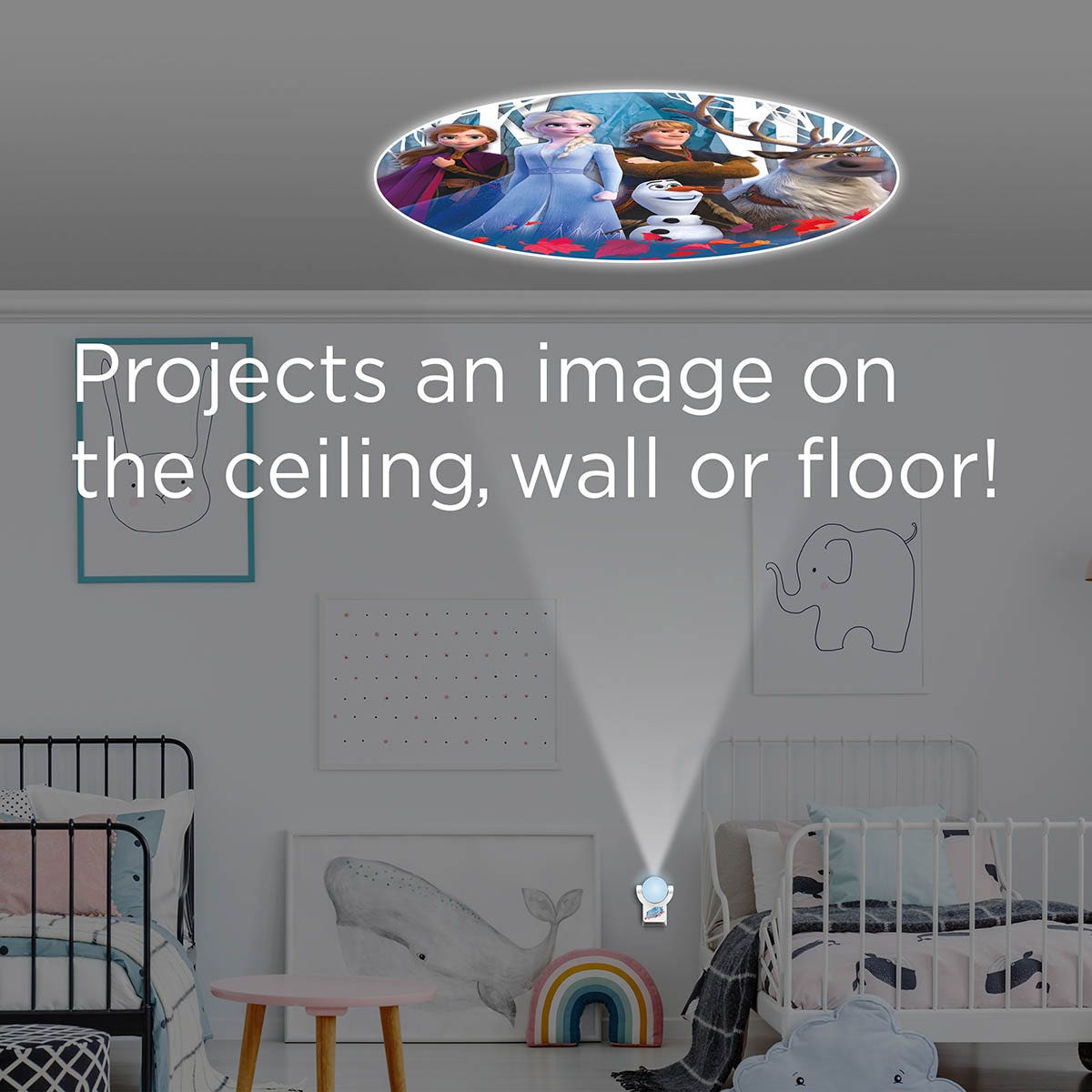 Projectables Disney Frozen II Light Sensing LED Night Light, White