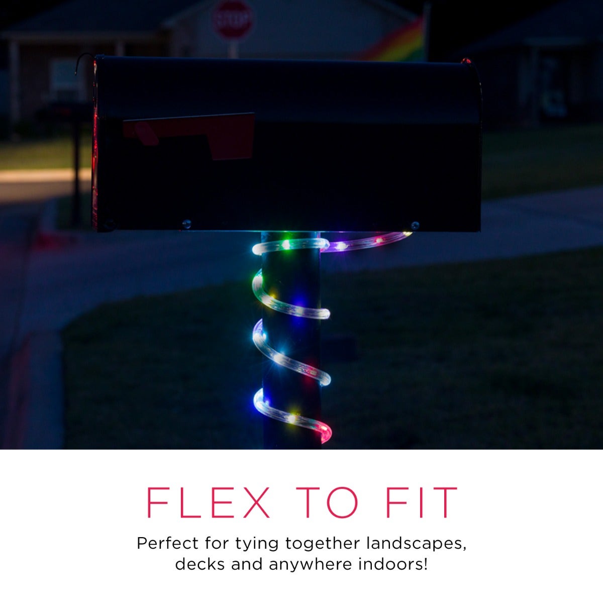 UltraPro Indoor/Outdoor LED Rope Light, 16ft., Color-Changing, Black