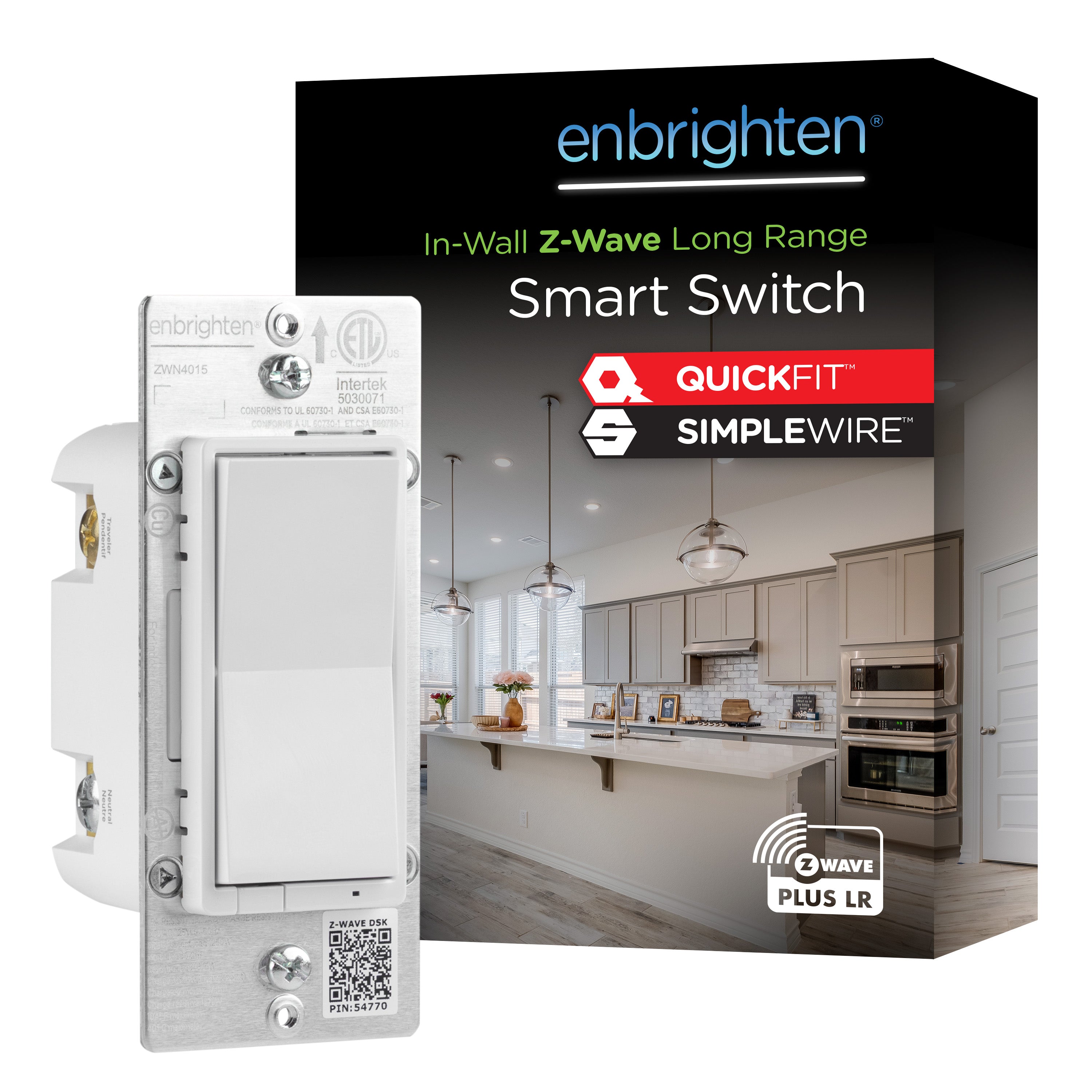 Enbrighten 800 Series In-Wall Smart Switch Paddle