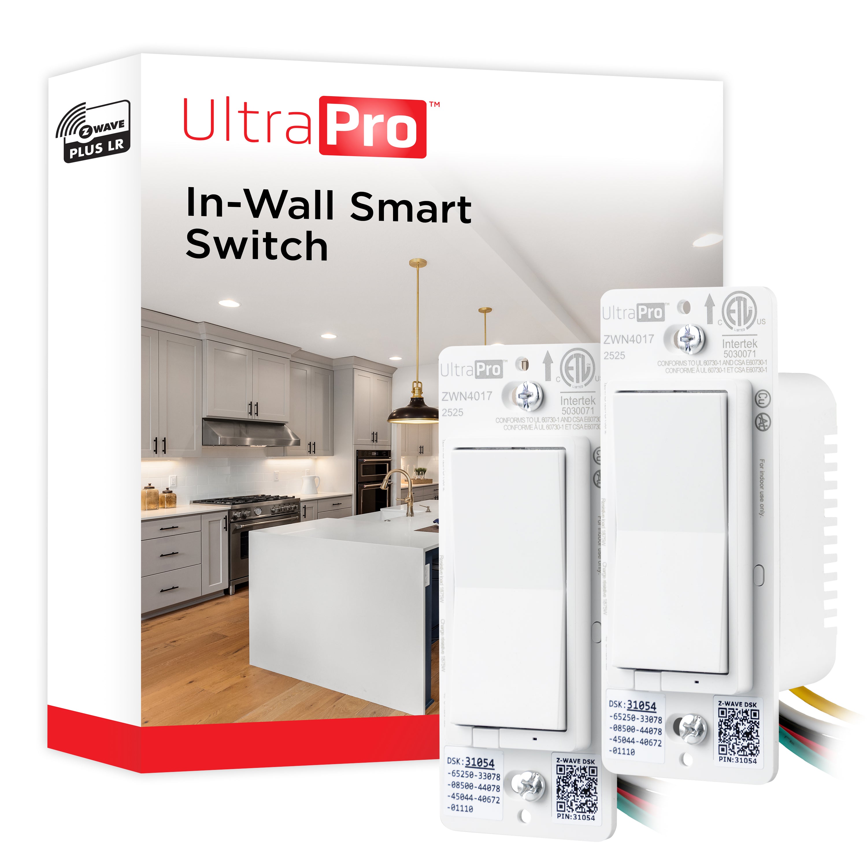 UltraPro 800 Series Z-Wave On/Off Switch, 2 Pack
